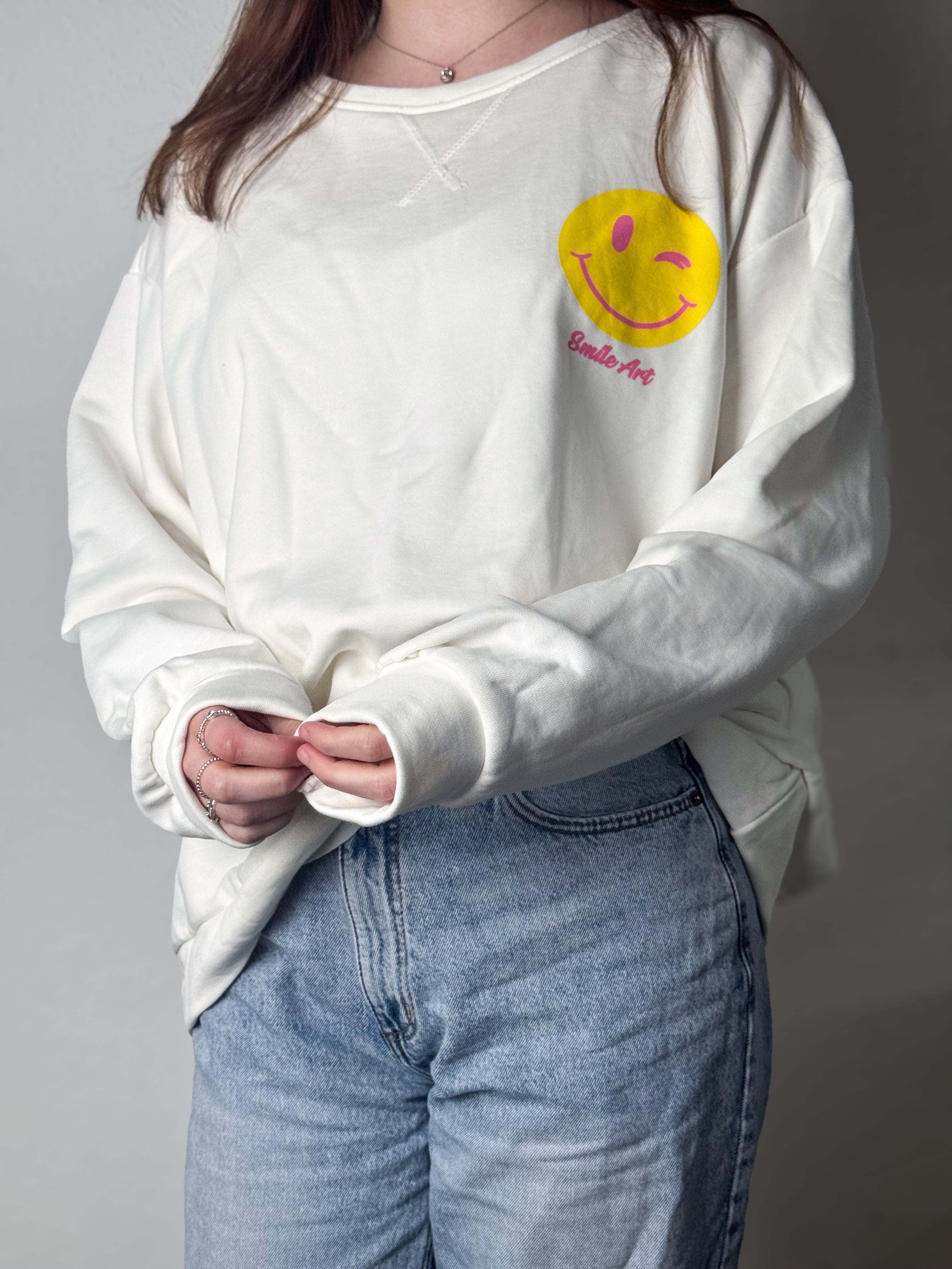 Sweatshirt Why Not - Weiß