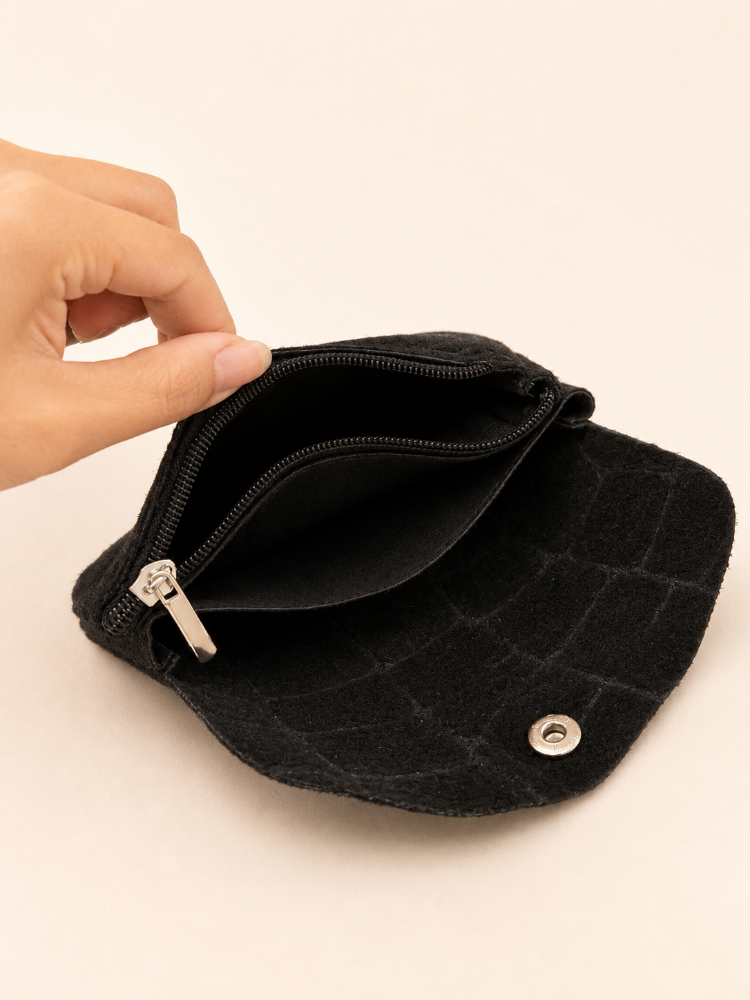 Croco-Optik Leder Geldbörse Medium