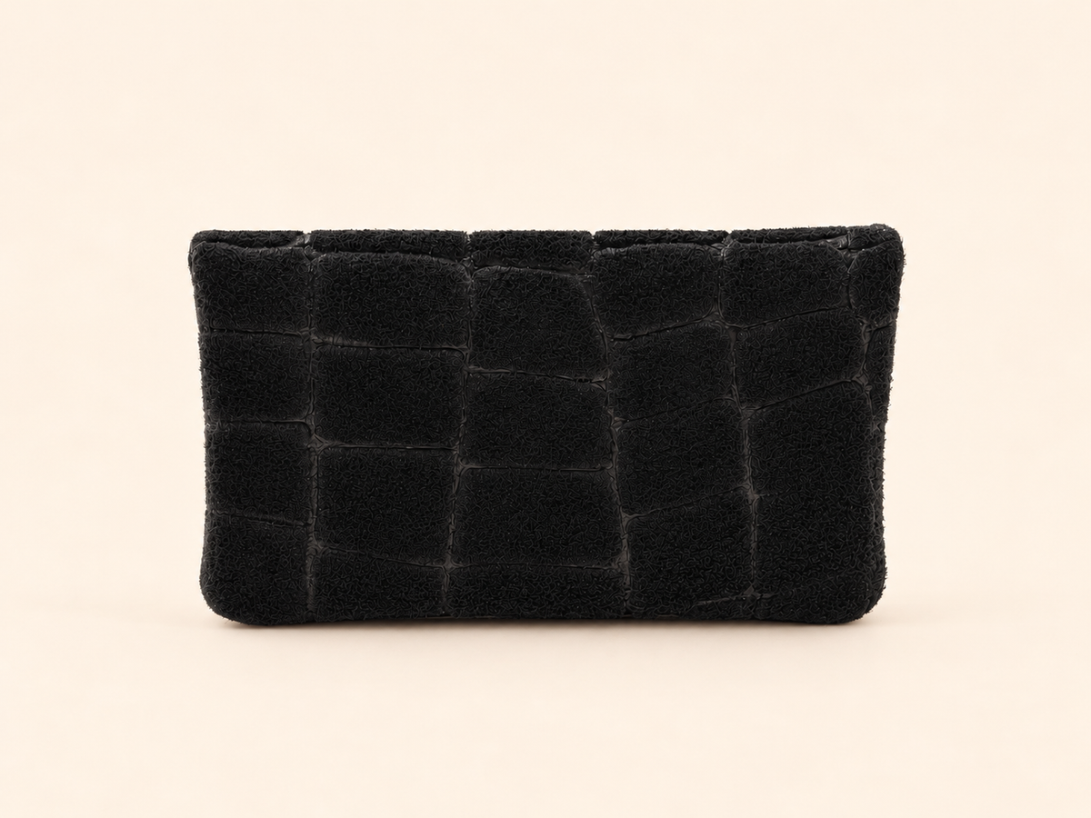 Croco-Optik Leder Geldbörse Medium