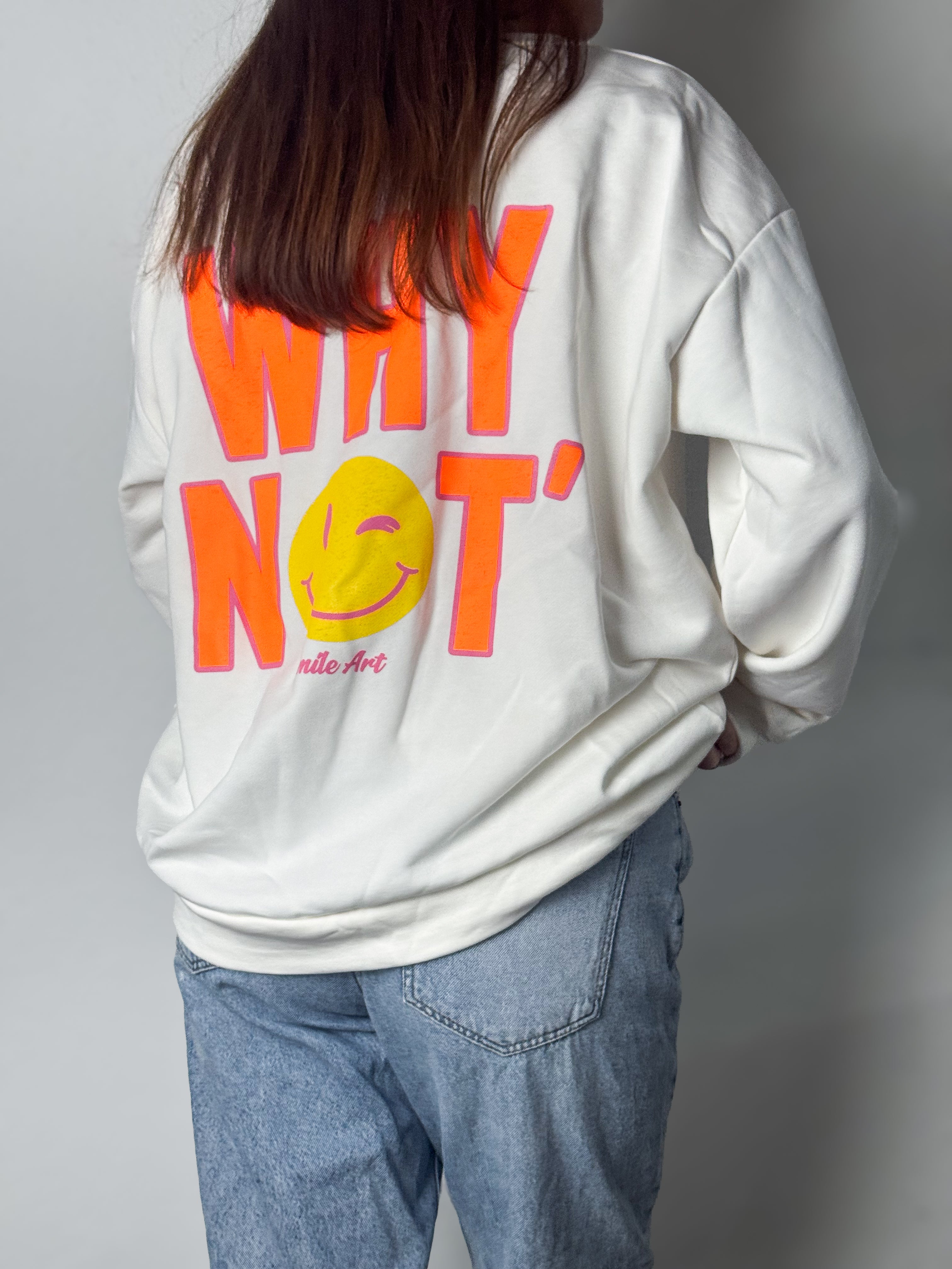 Sweatshirt Why Not - Weiß