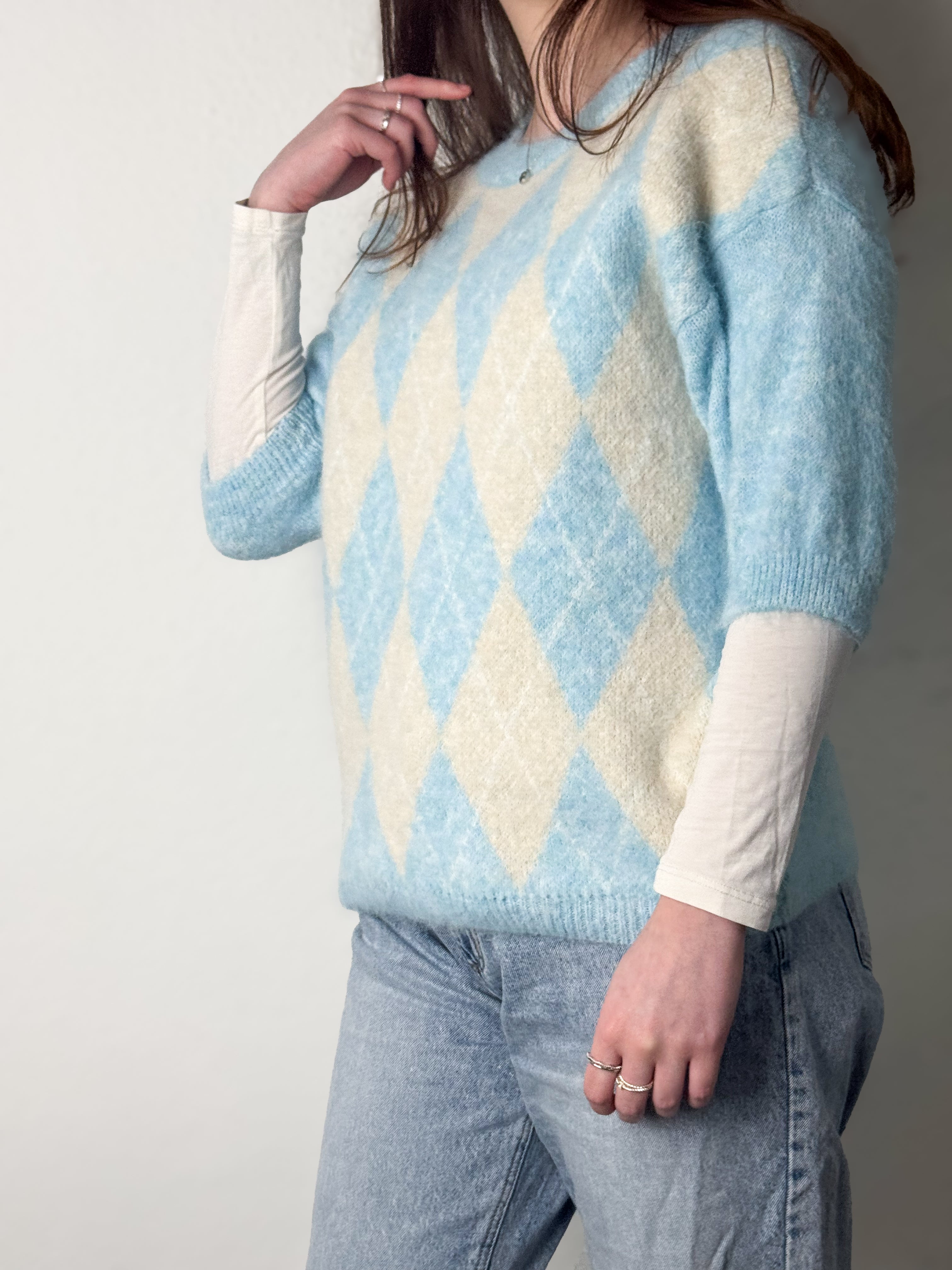 Strickpullover – Rauten