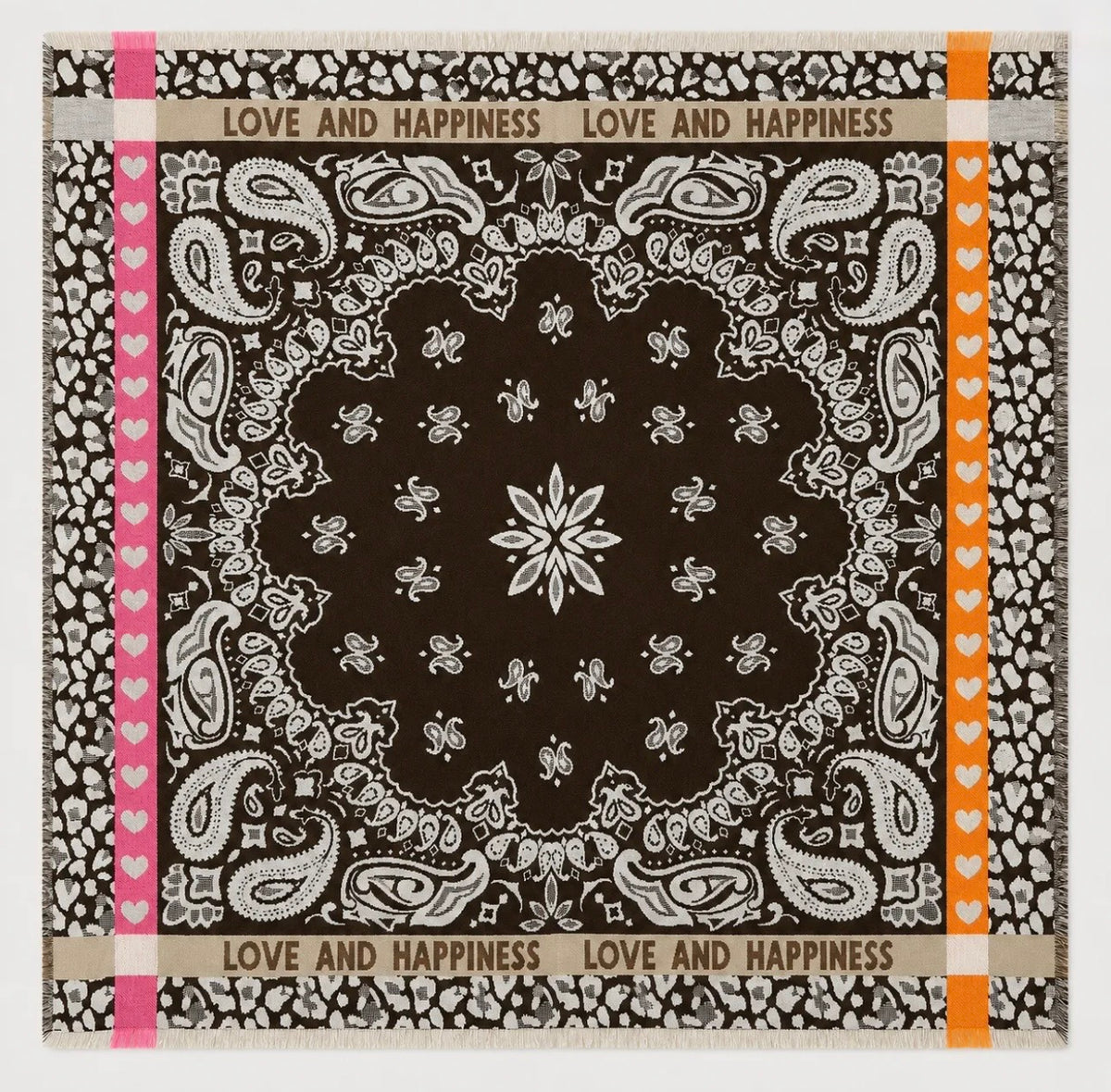 Vierecksschal PAISLEY HEARTS