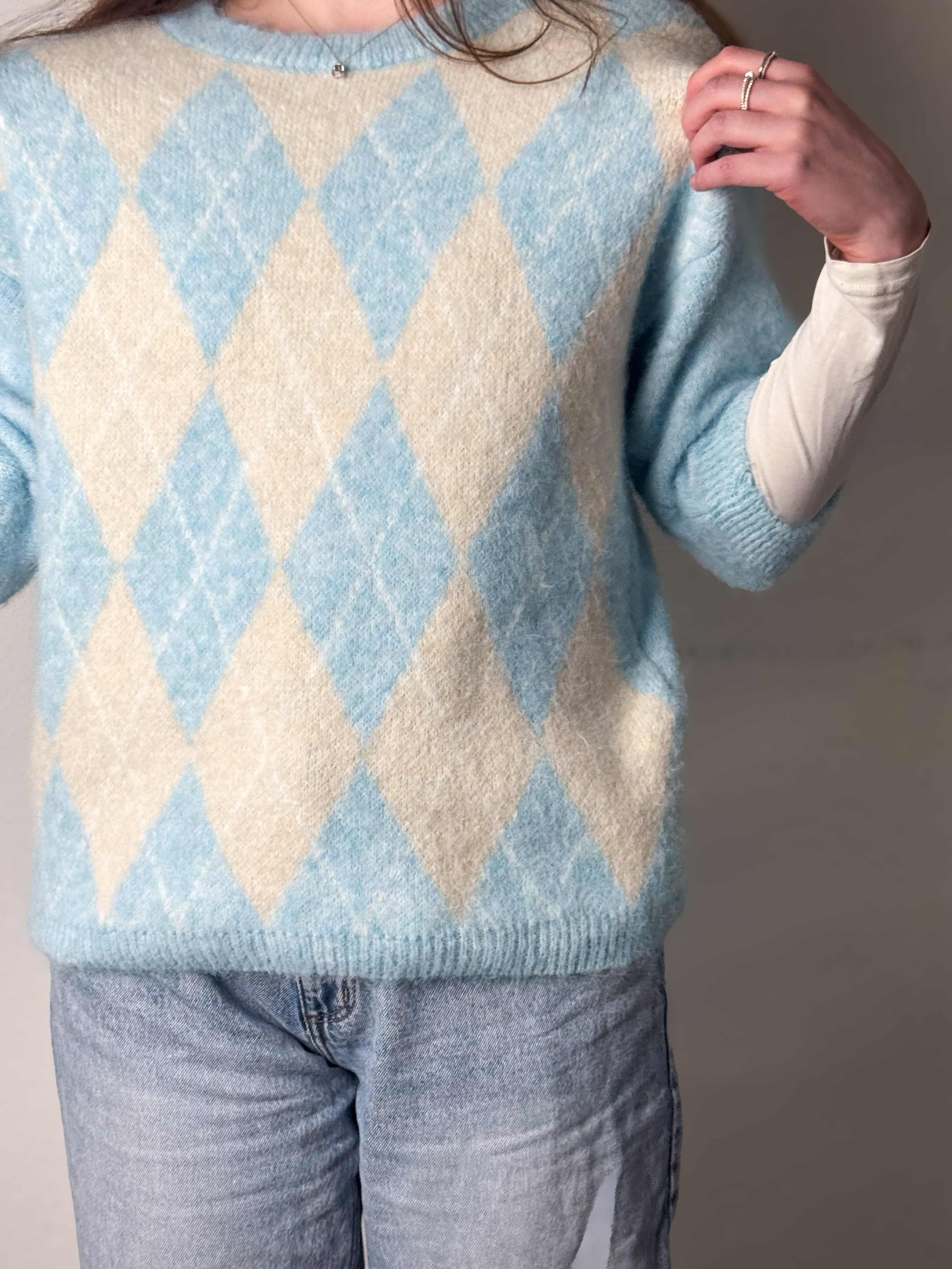 Strickpullover – Rauten