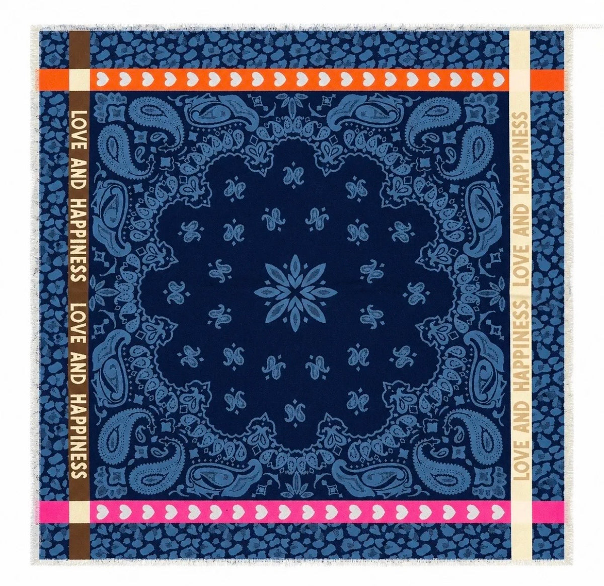 Vierecksschal PAISLEY HEARTS