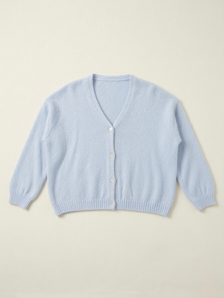 Strickjacke Alpaka - Babyblau