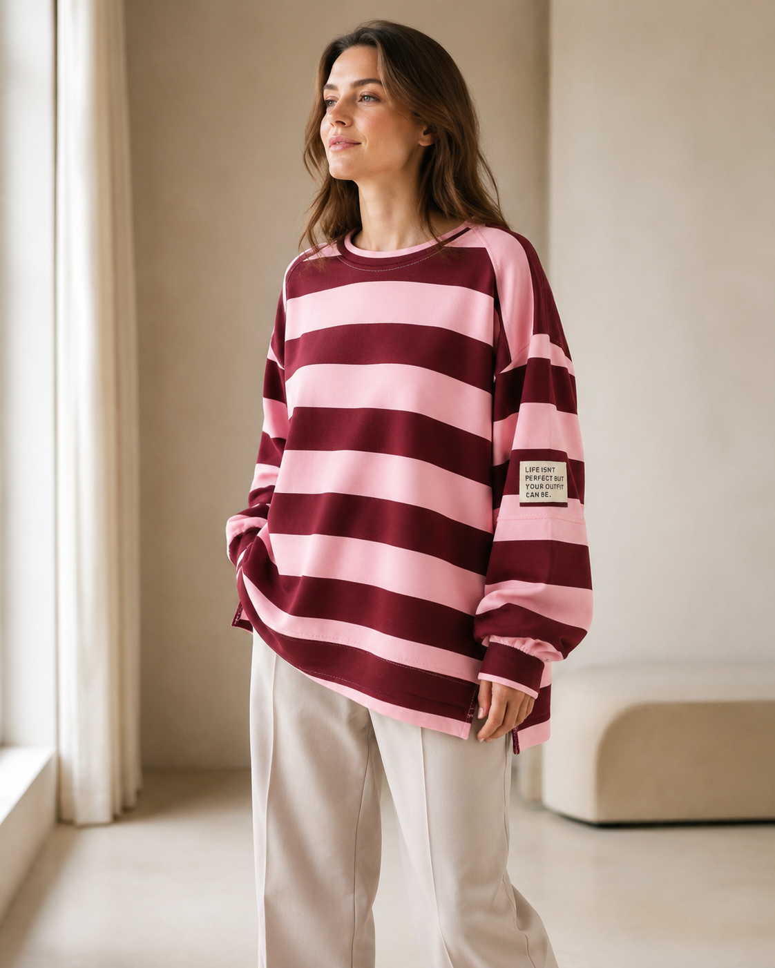 Oversize Streifen-Sweater STATEMENT