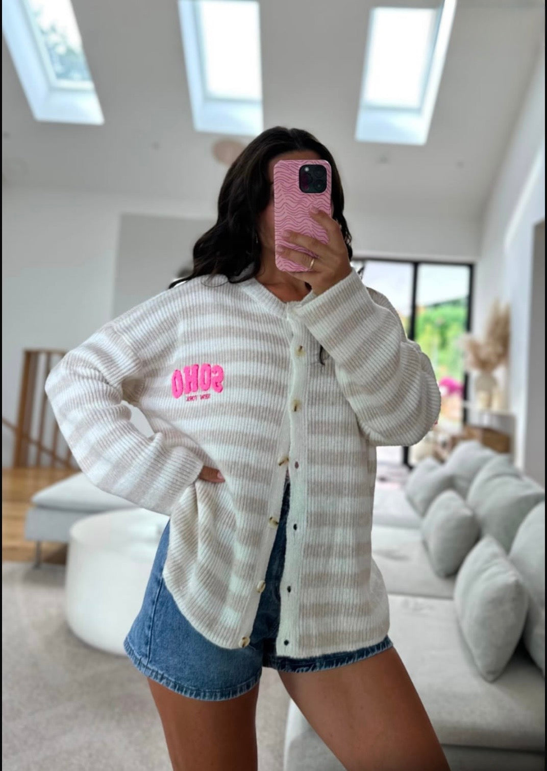 Streifen Strickjacke SOHO