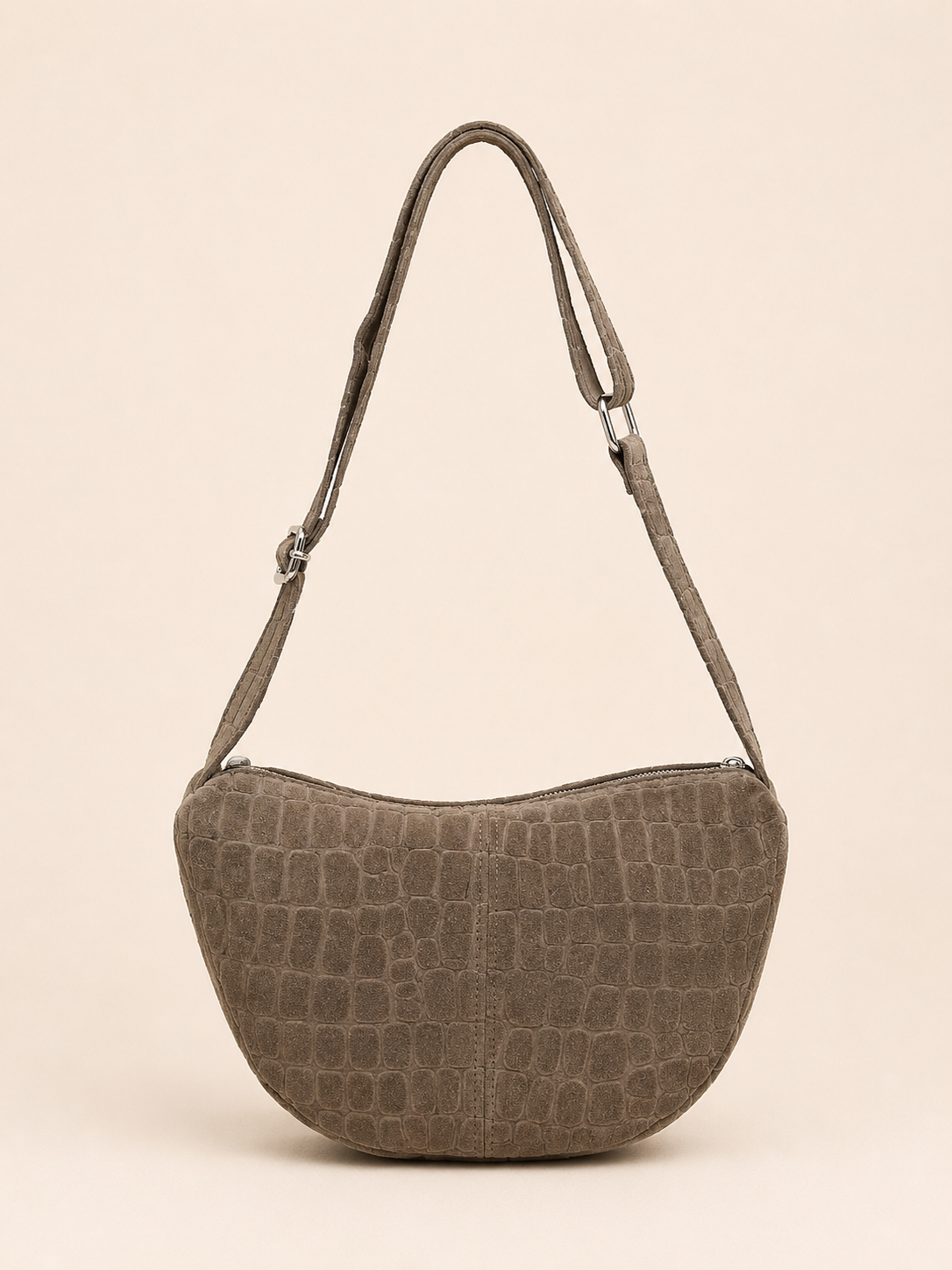 Croco-Optik Leder-Umhängetasche MOON