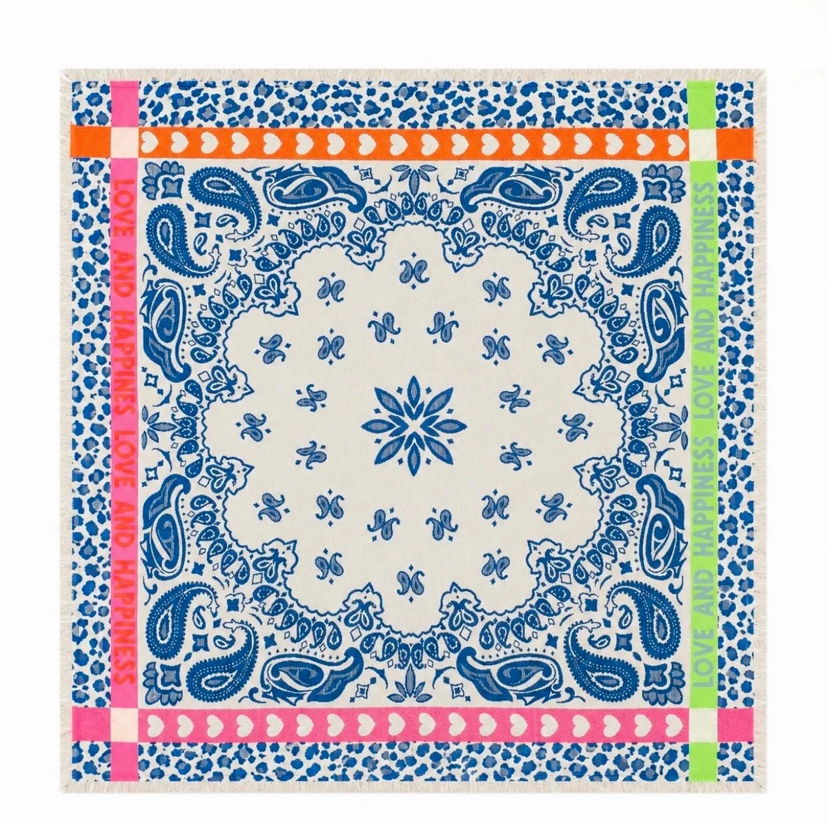 Vierecksschal PAISLEY HEARTS