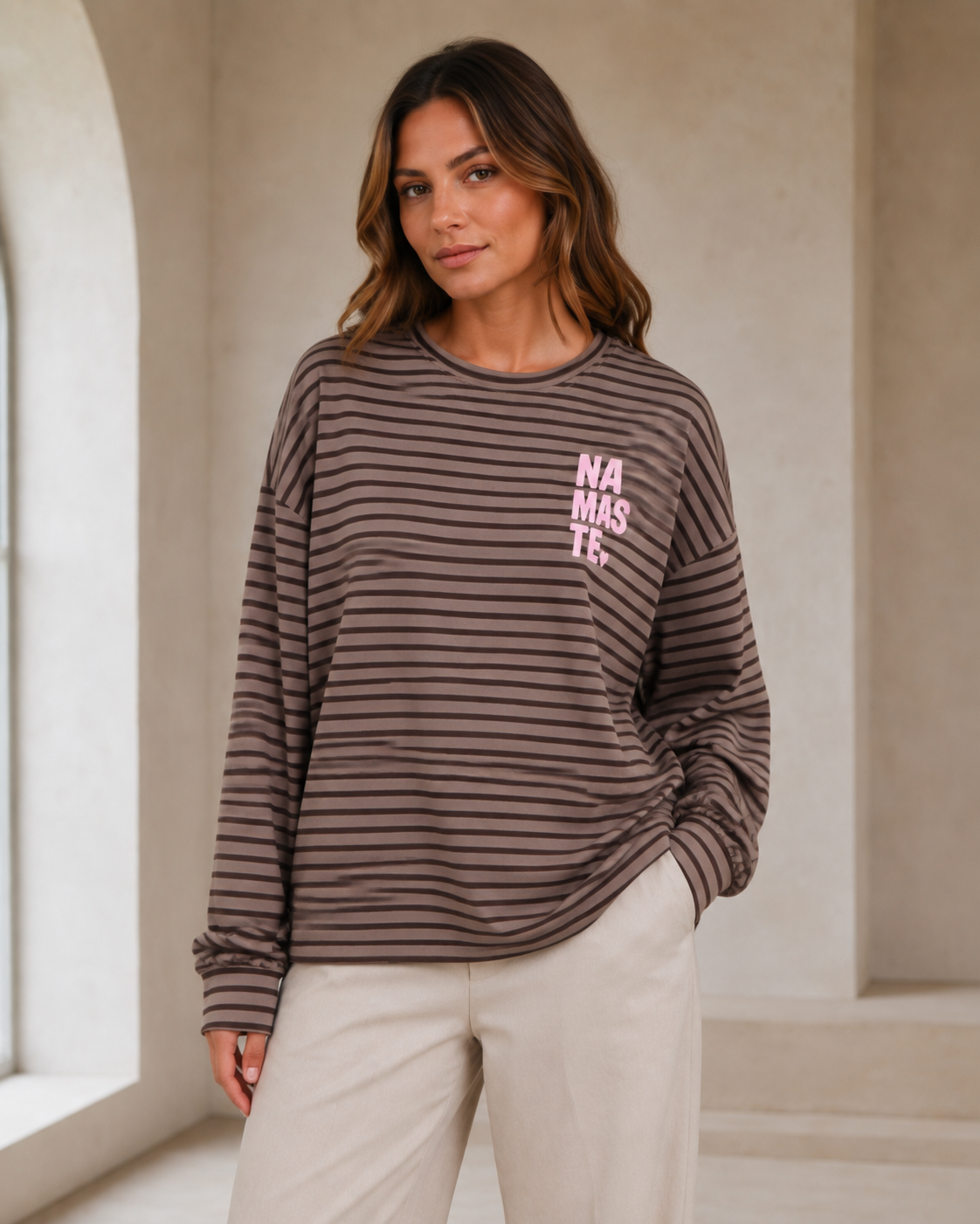 Oversize Streifen Sweater NAMASTE