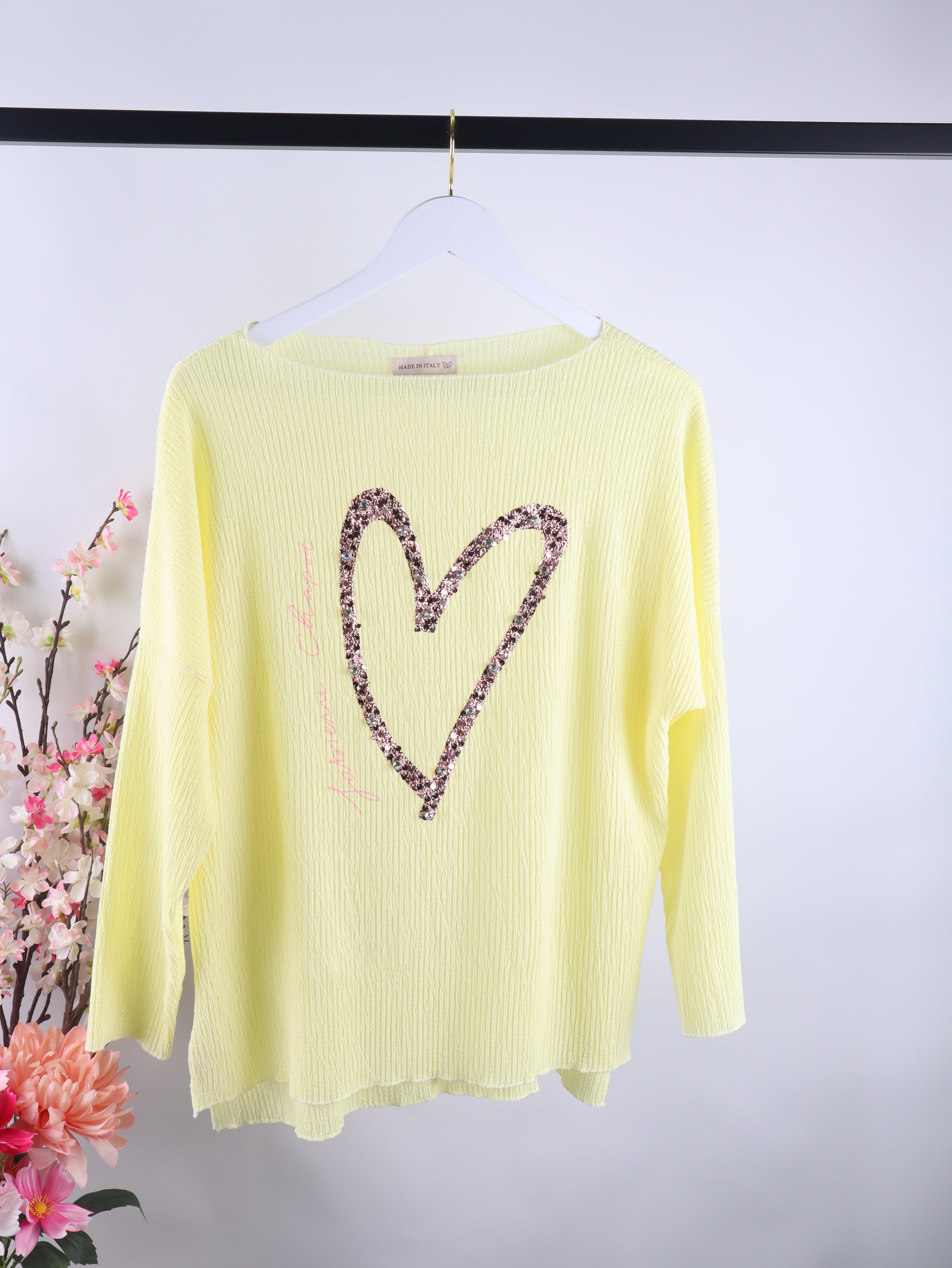 Langarmshirt "Glitzer-Herz"