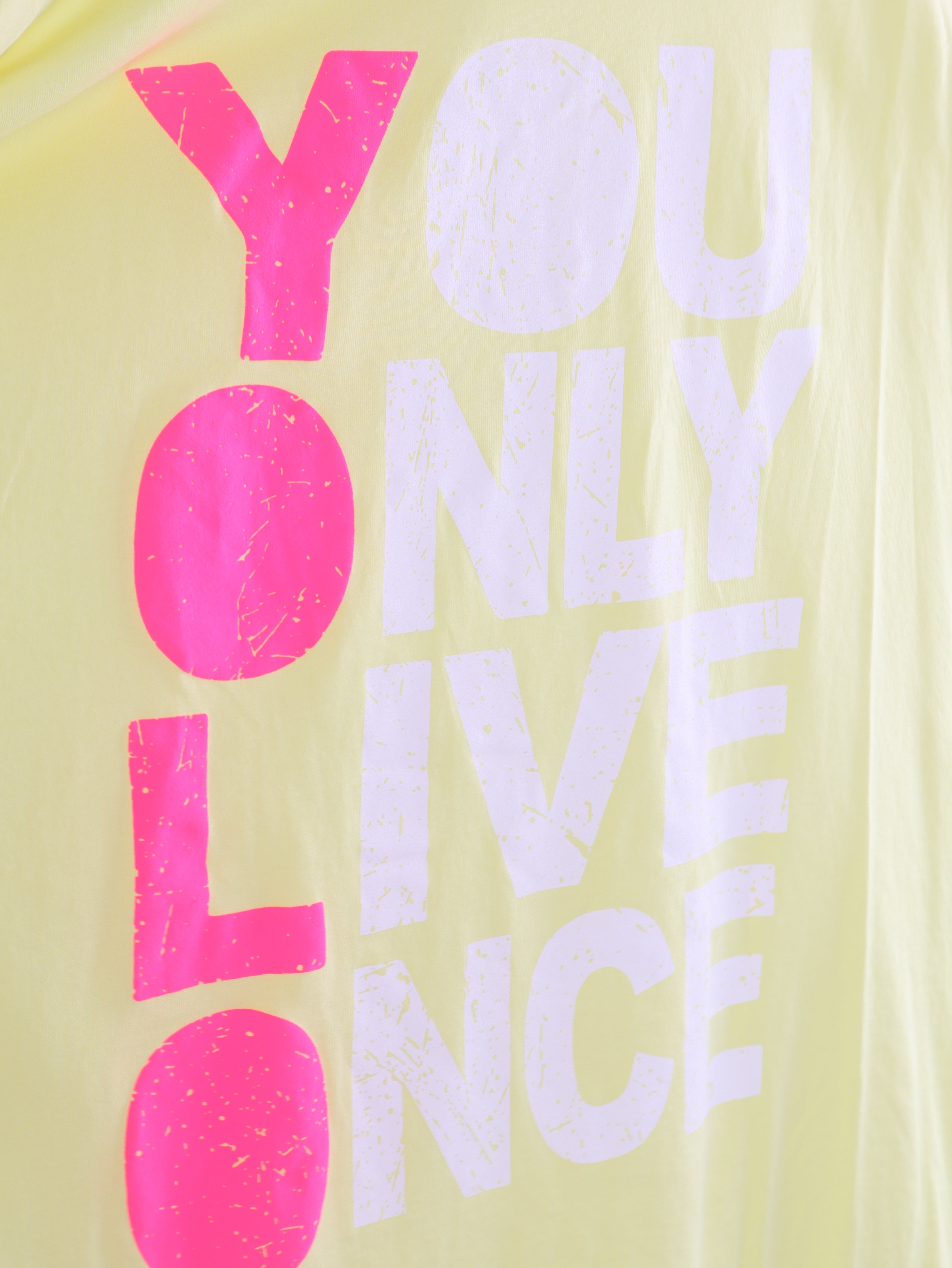 Oversize Langarmshirt „YOU ONLY LIVE ONCE“