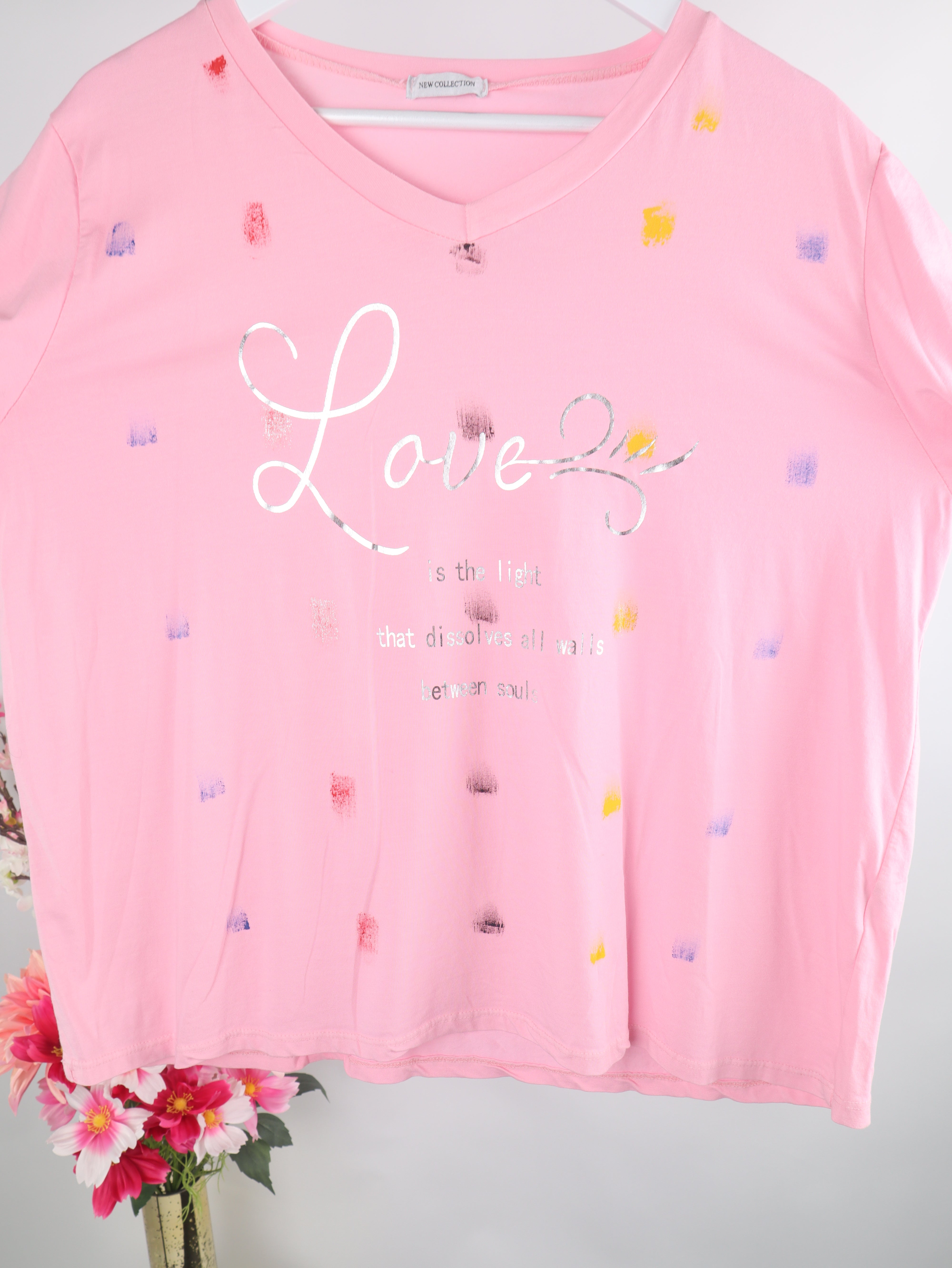 Love Shirt mit Spitze