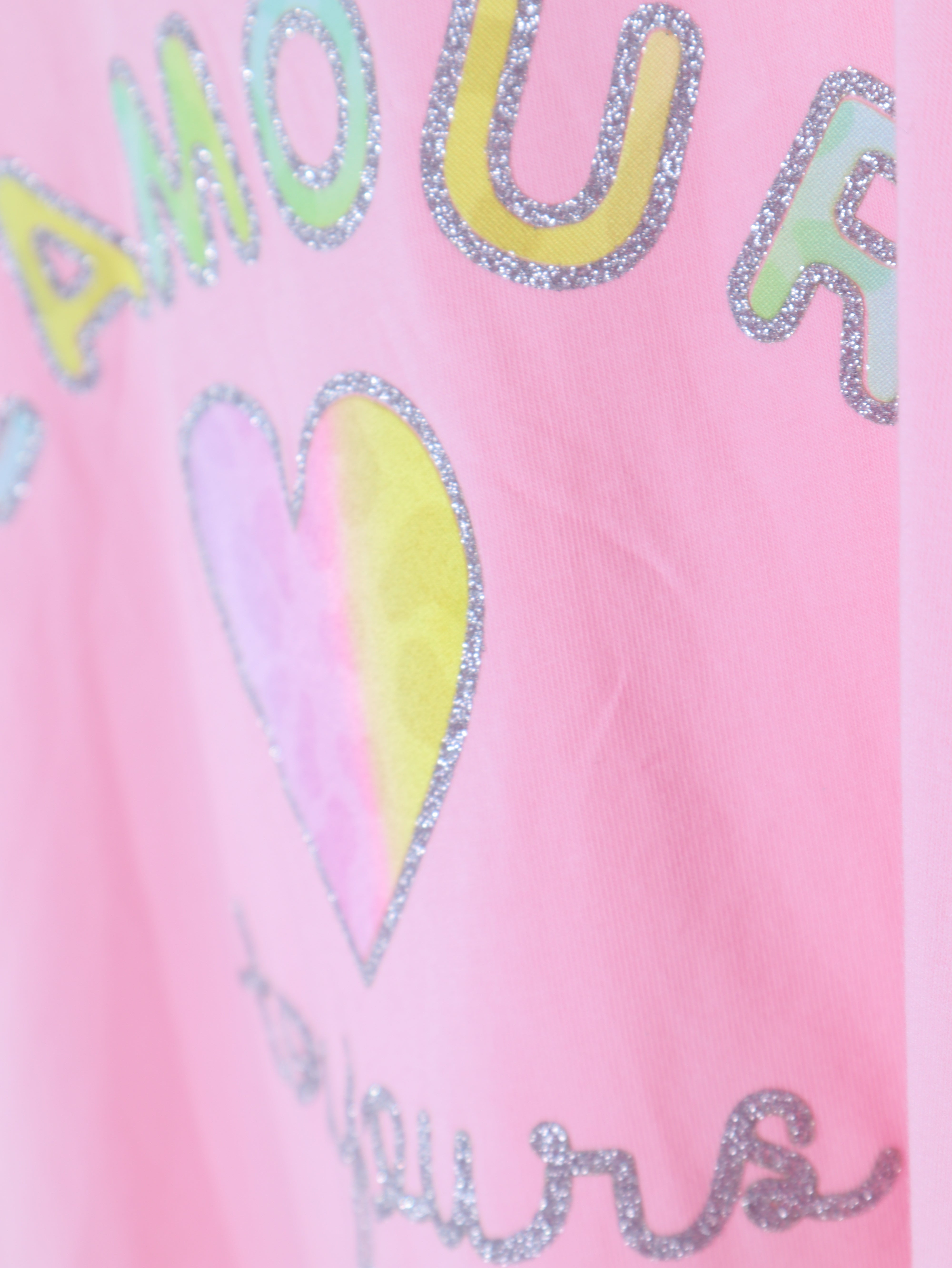 Oversize Shirt „L’AMOUR toujours“ mit Spitze & Kapuze