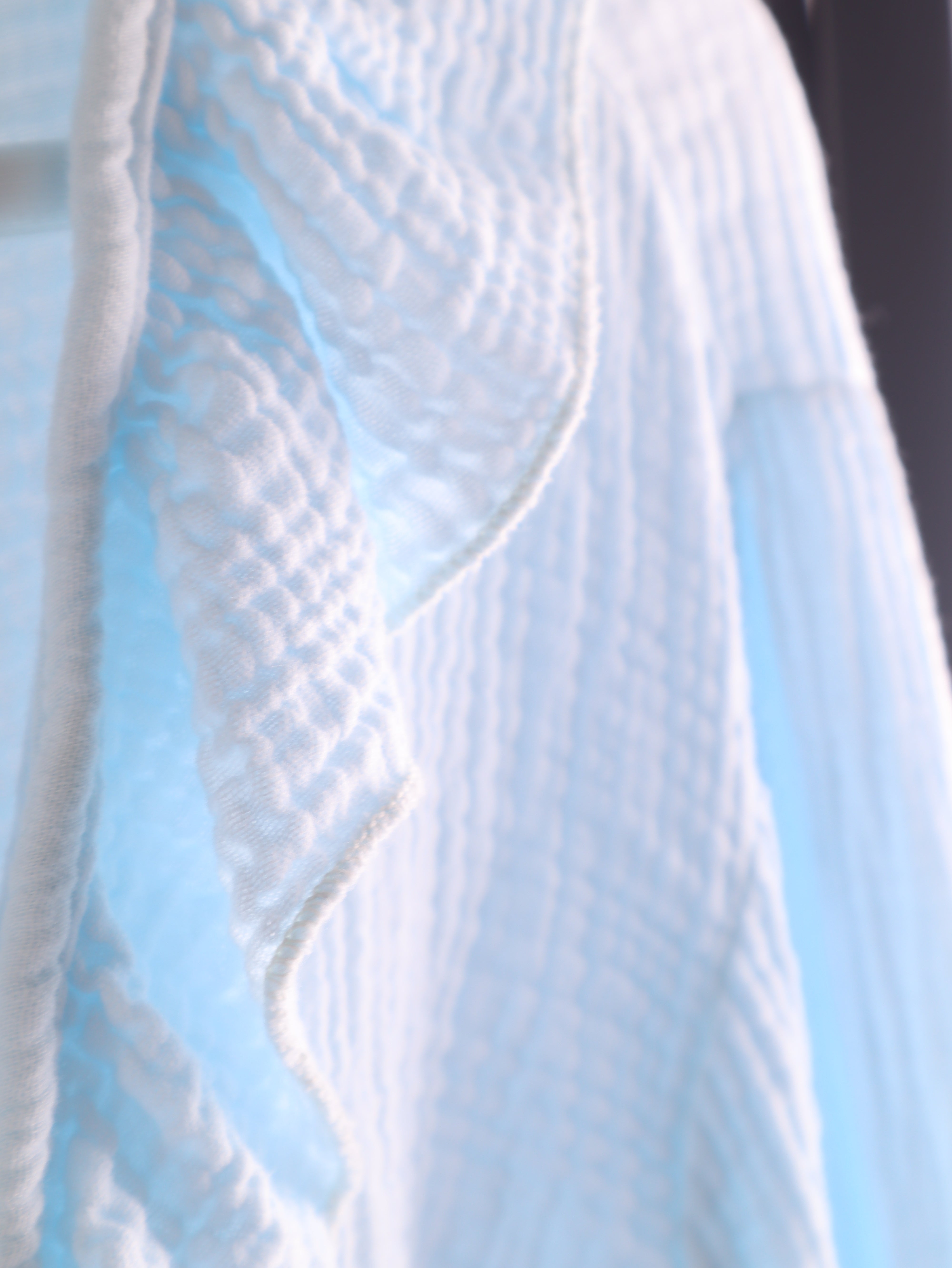 Musselin Bluse mit Rüschen & Bindeband