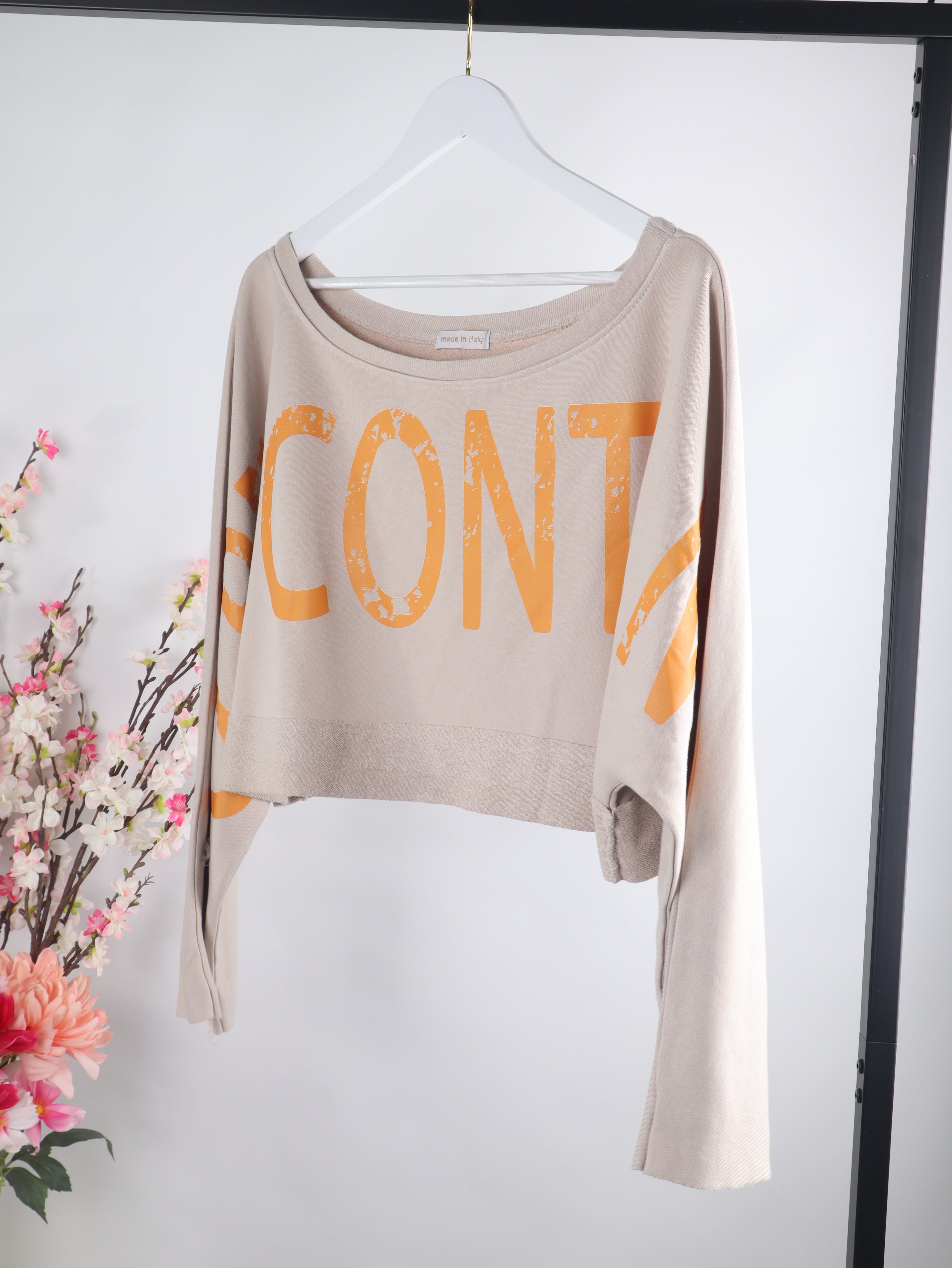 Cropped Sweatshirt „BE CONTINUED“ – Oversize