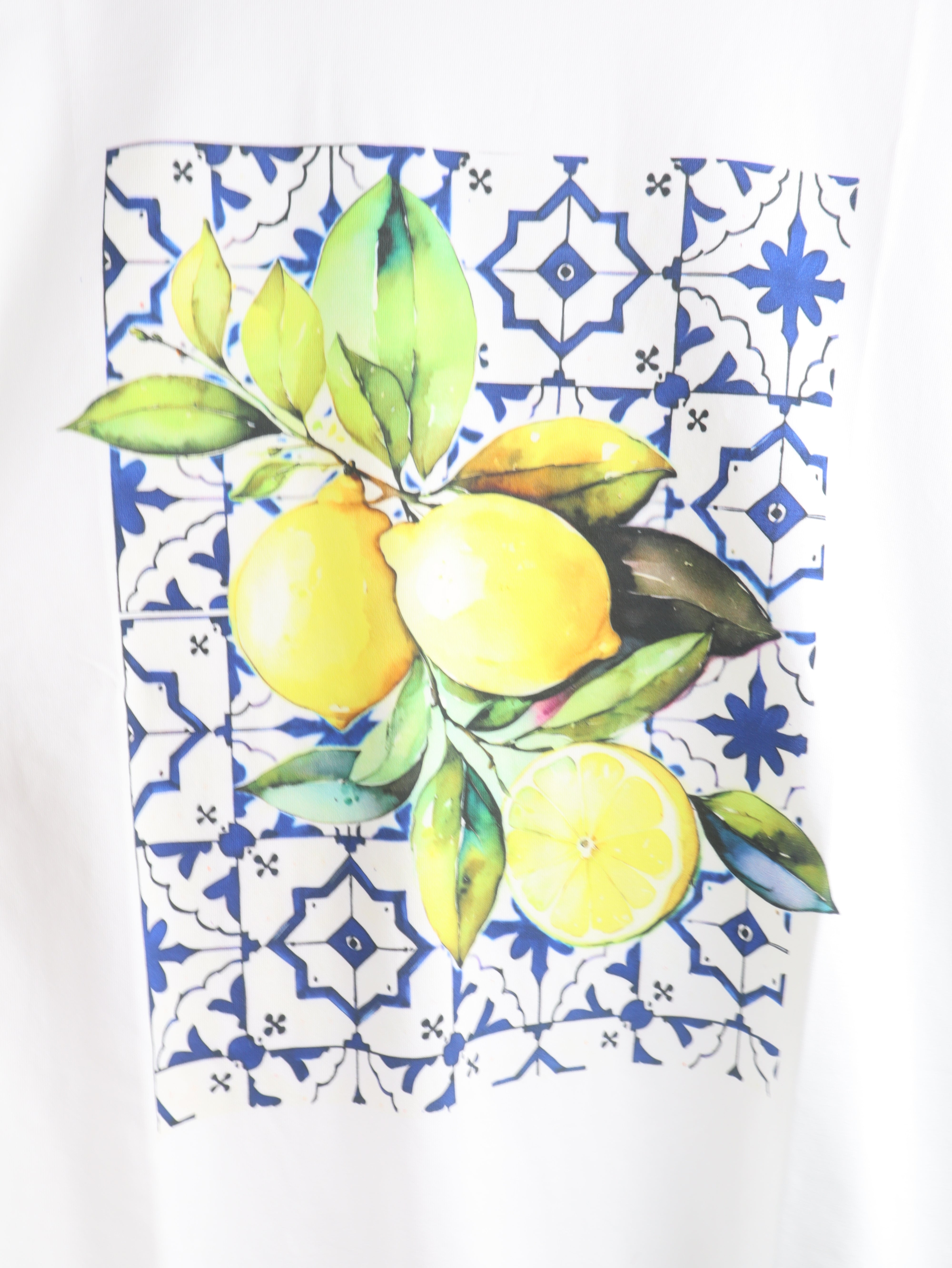 T-Shirt mit Zitronen Print