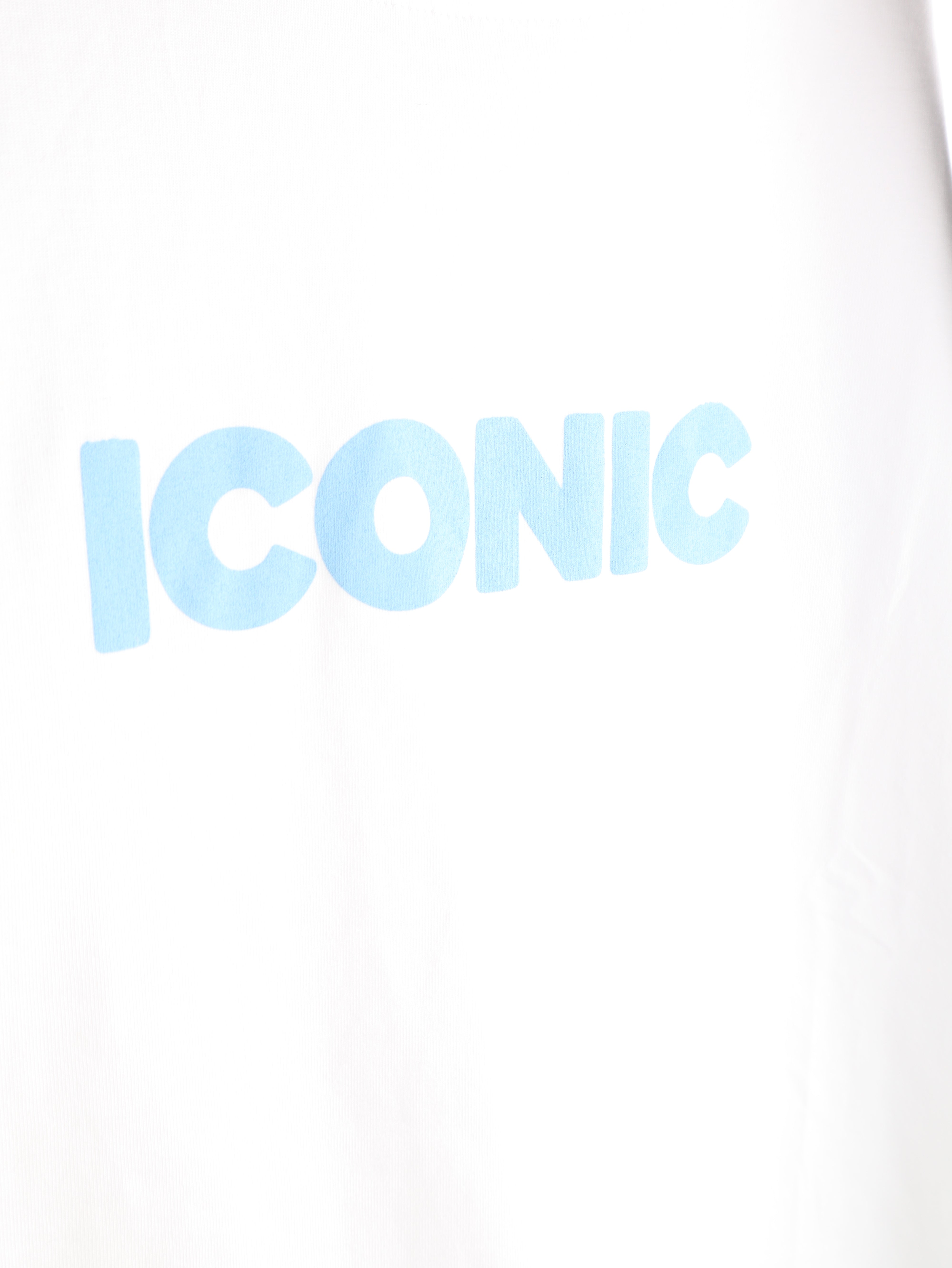 Oversize T-Shirt „ICONIC“ mit Neon Print - Gelb/Blau