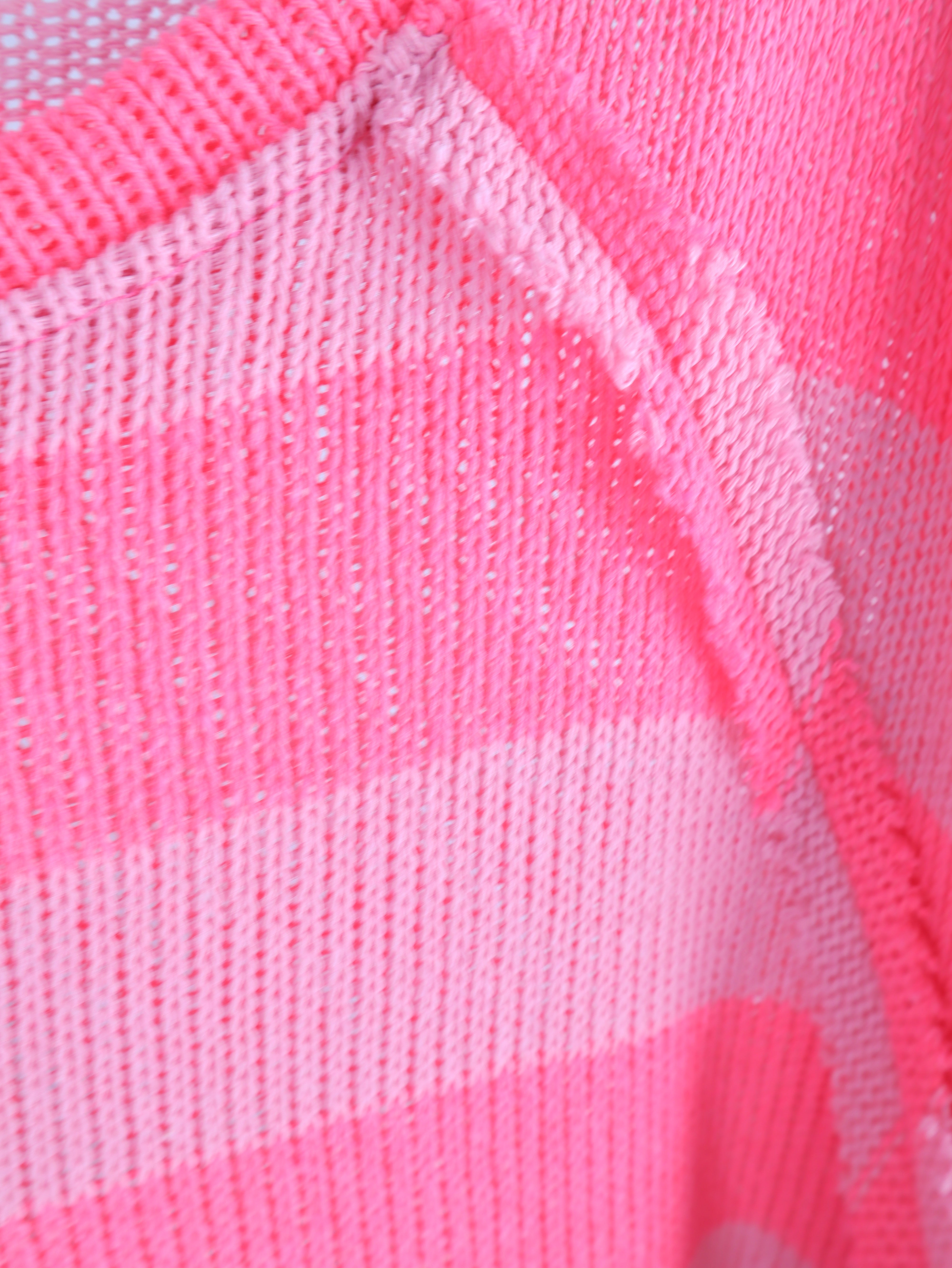 Oversize Häkelshirt mit Streifen