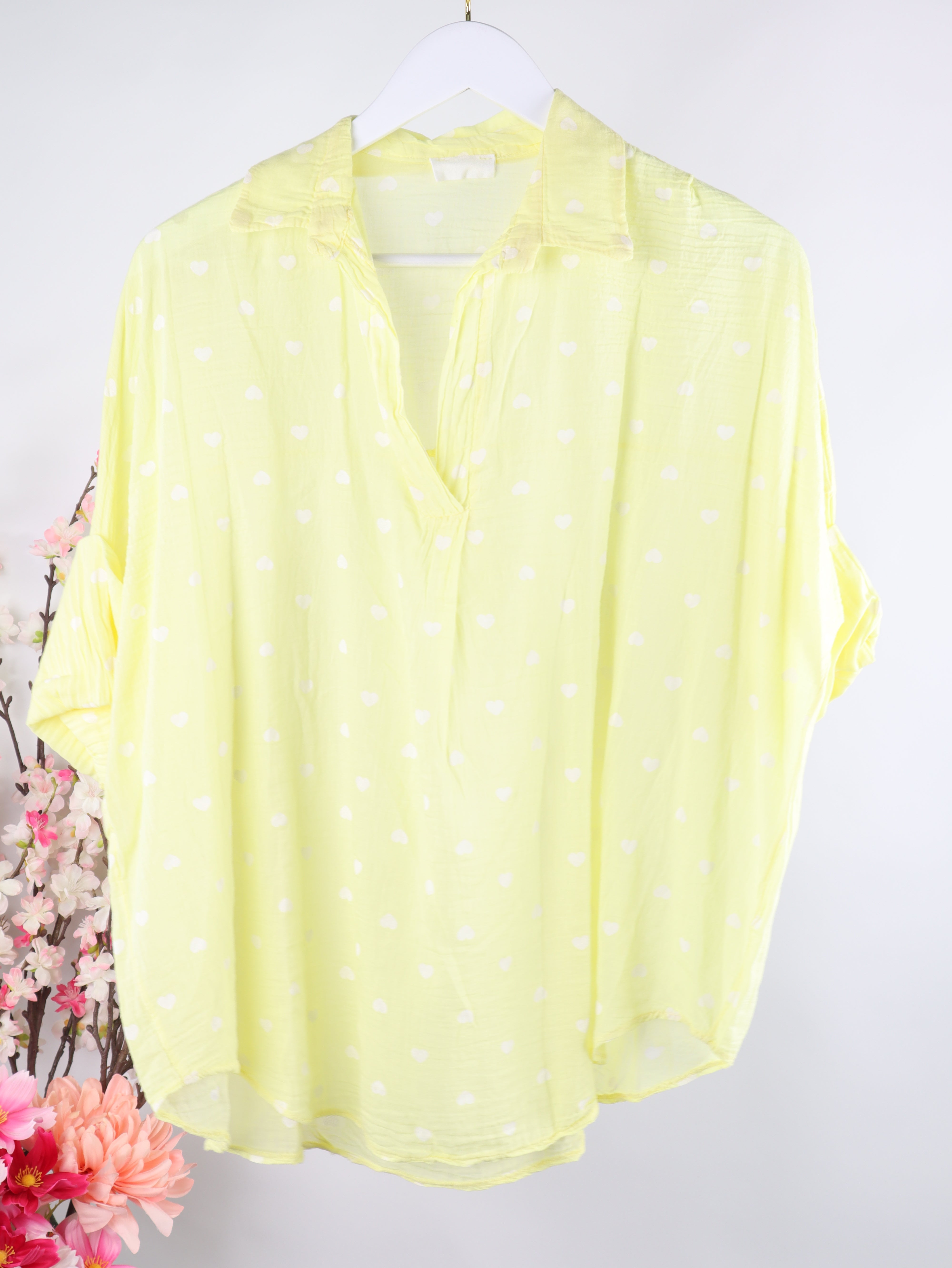 Leichte Bluse mit Herzen