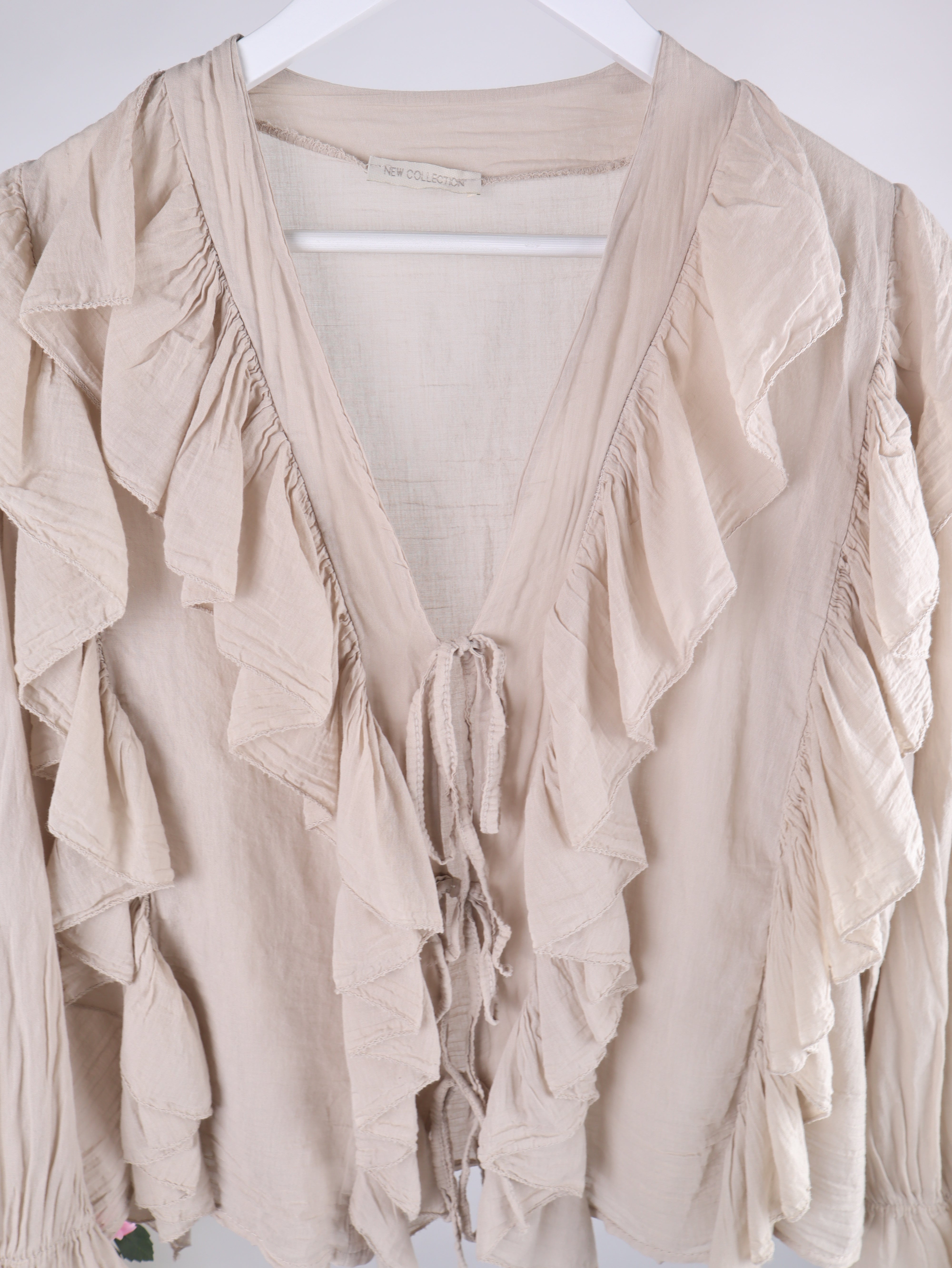 Rüschen Bluse – Beige
