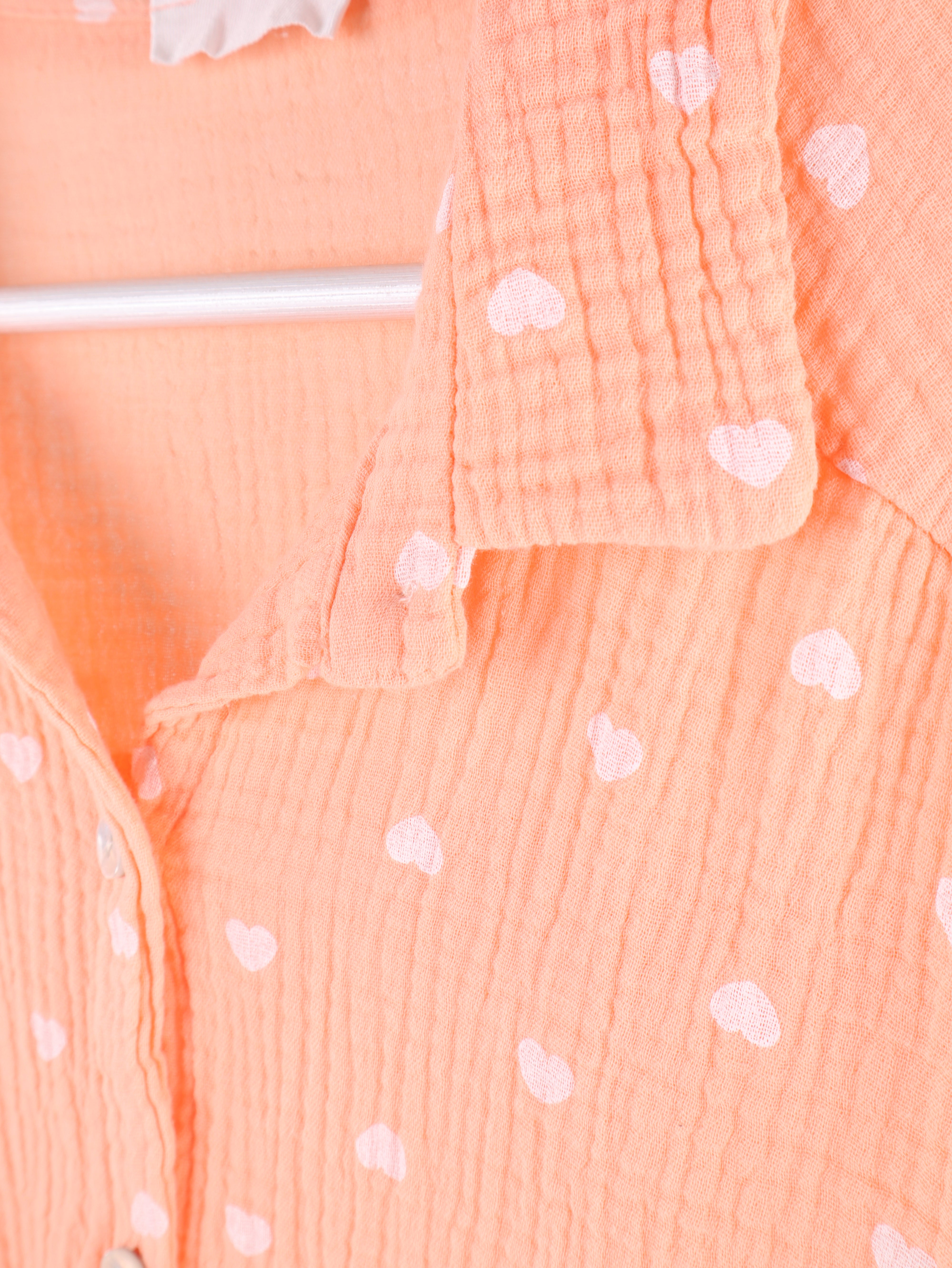 Musselin Bluse mit Herzprint