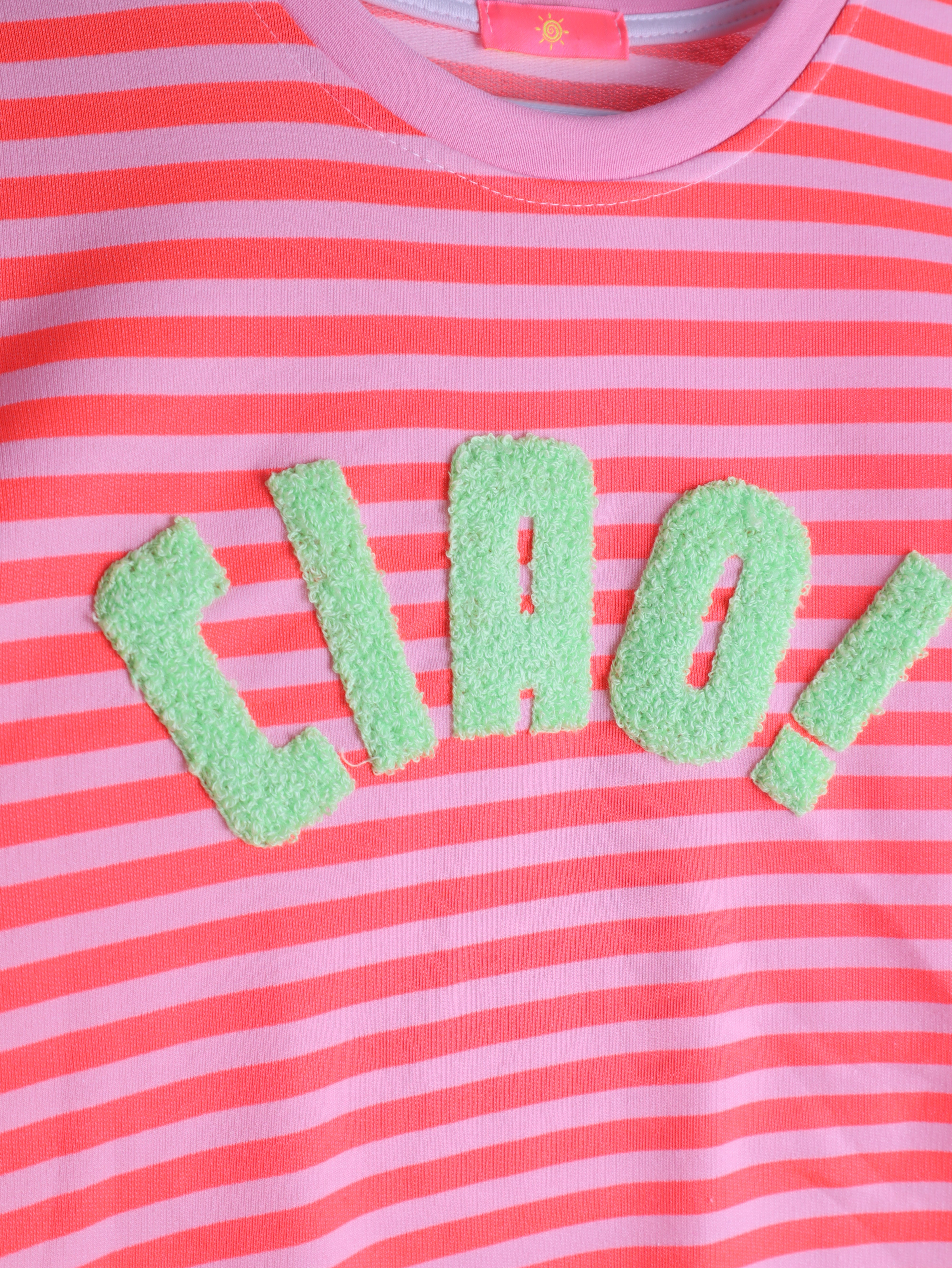 Gestreiftes Sweatshirt „CIAO“