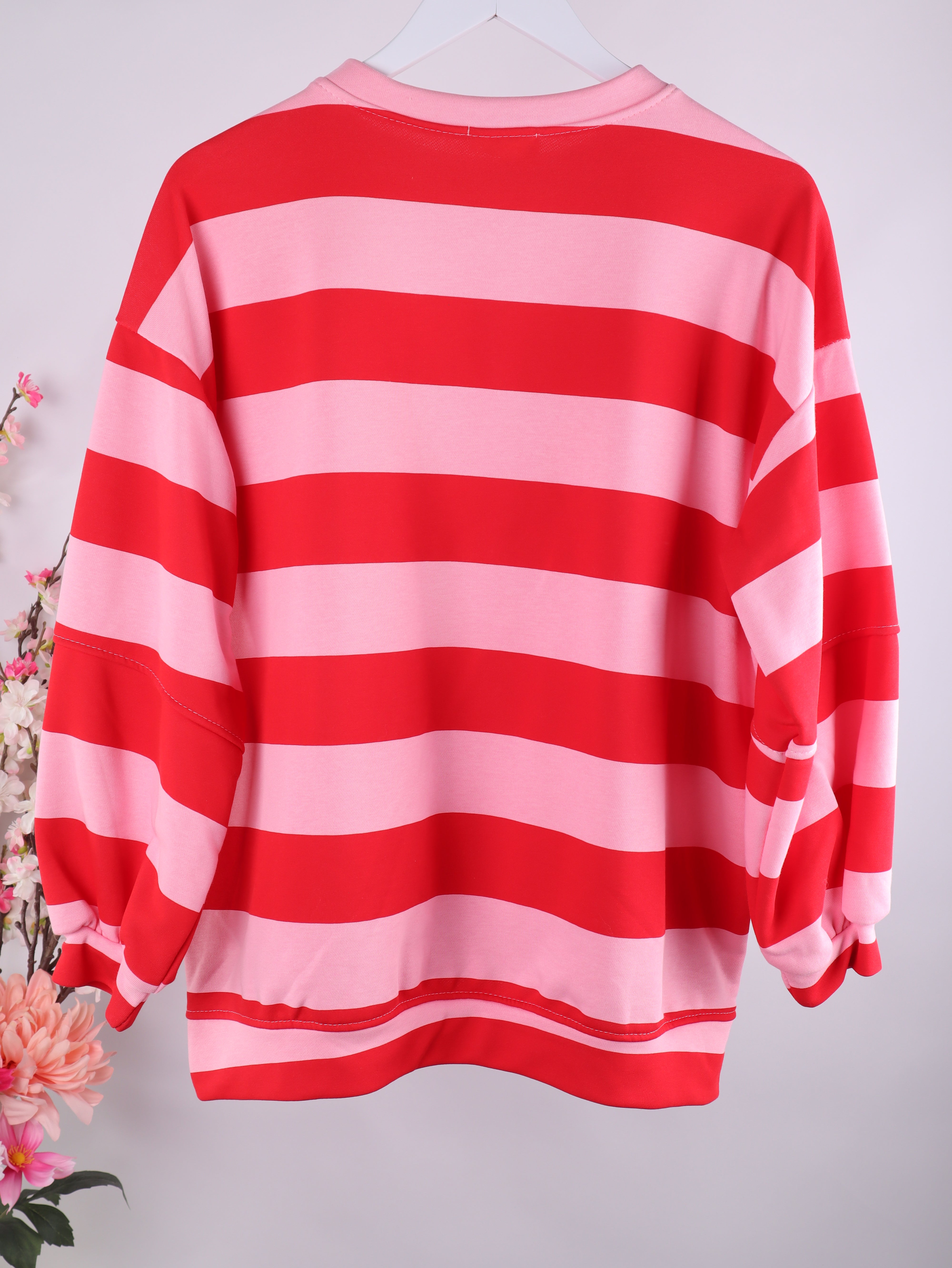 Oversized Streifen-Sweater mit ICONIC-Patch