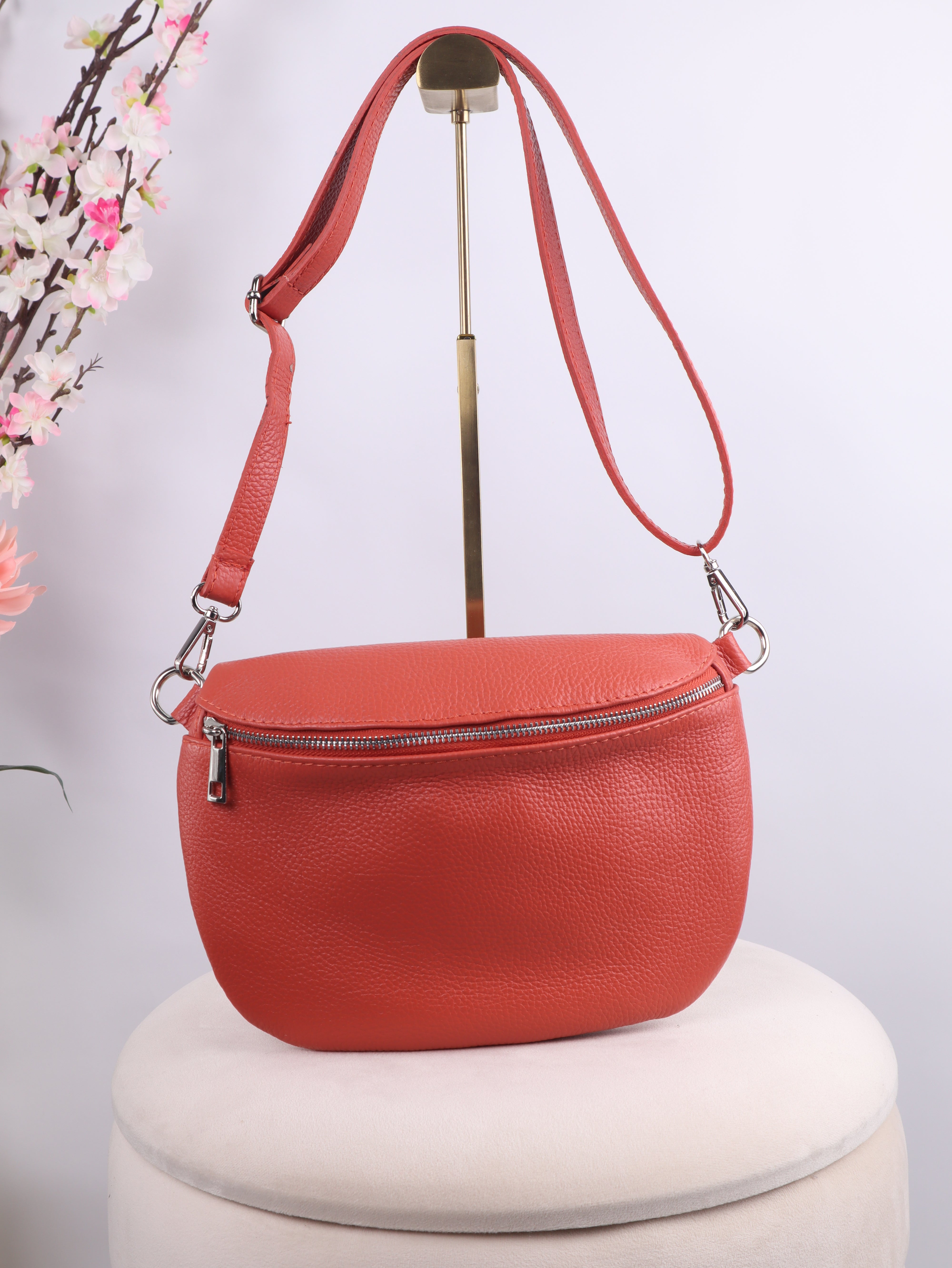 Leder Bauchtasche - ELISA - Medium