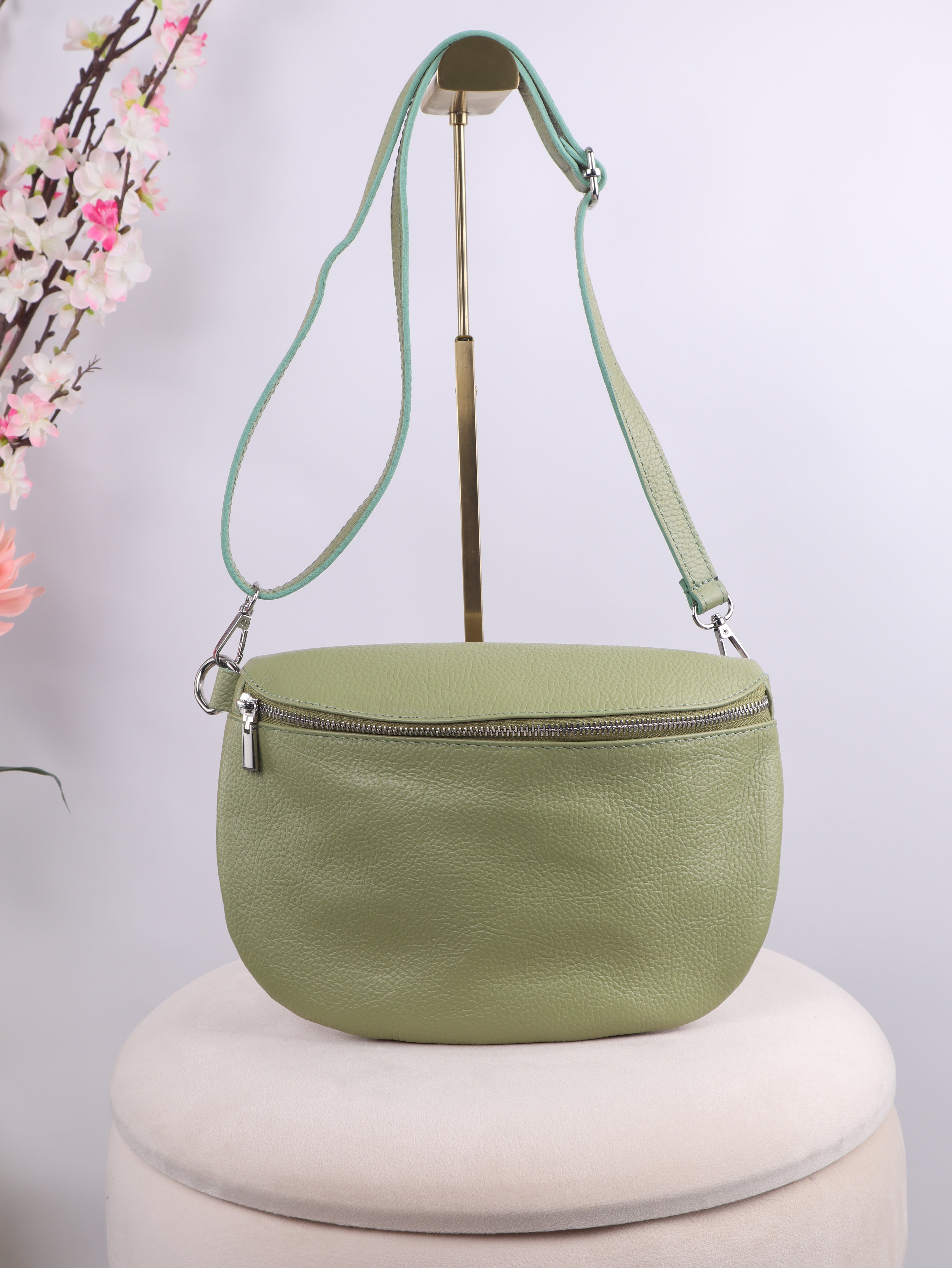 Leder Bauchtasche - ELISA - Medium
