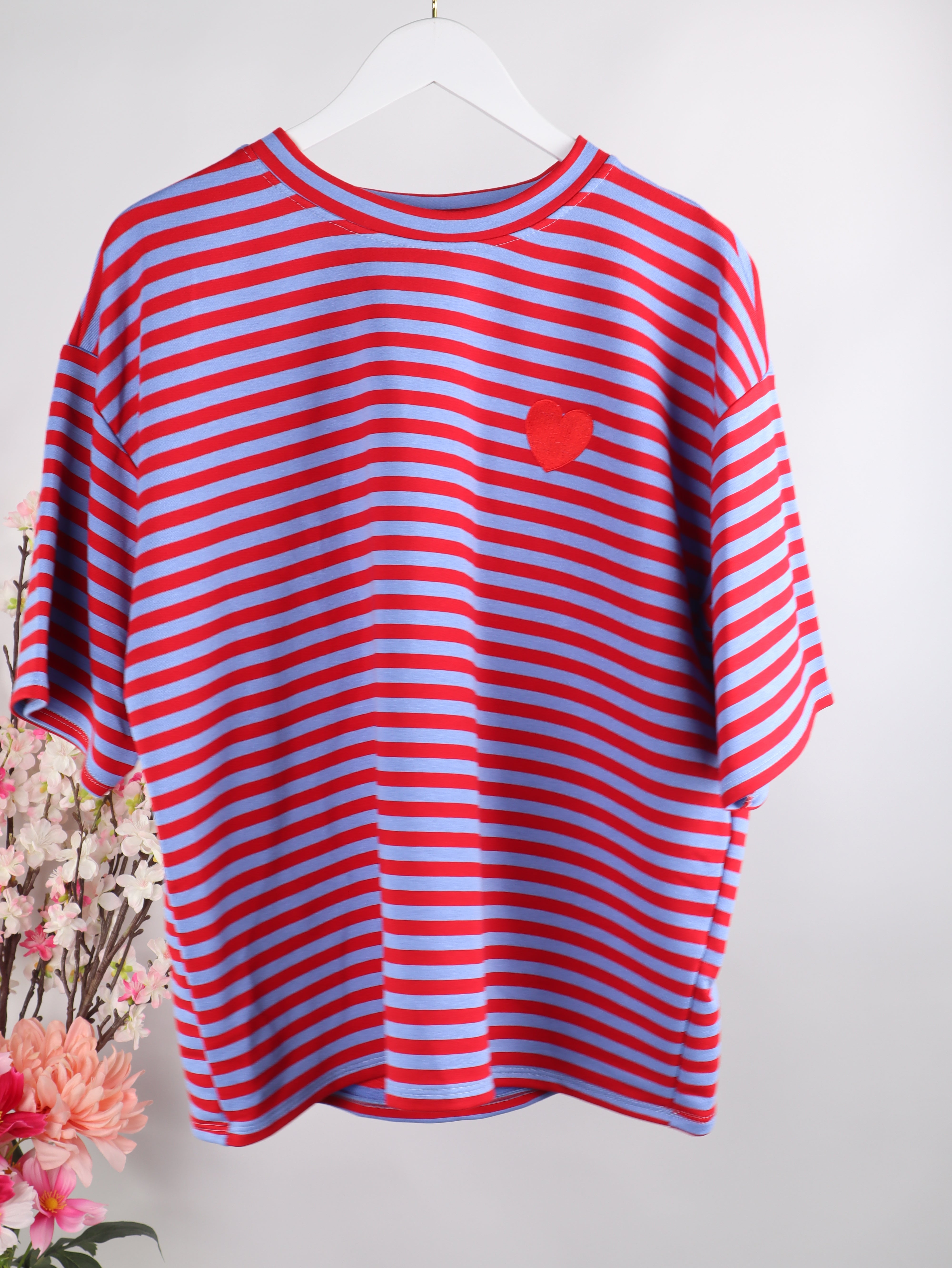 Streifen-Shirt mit Herz