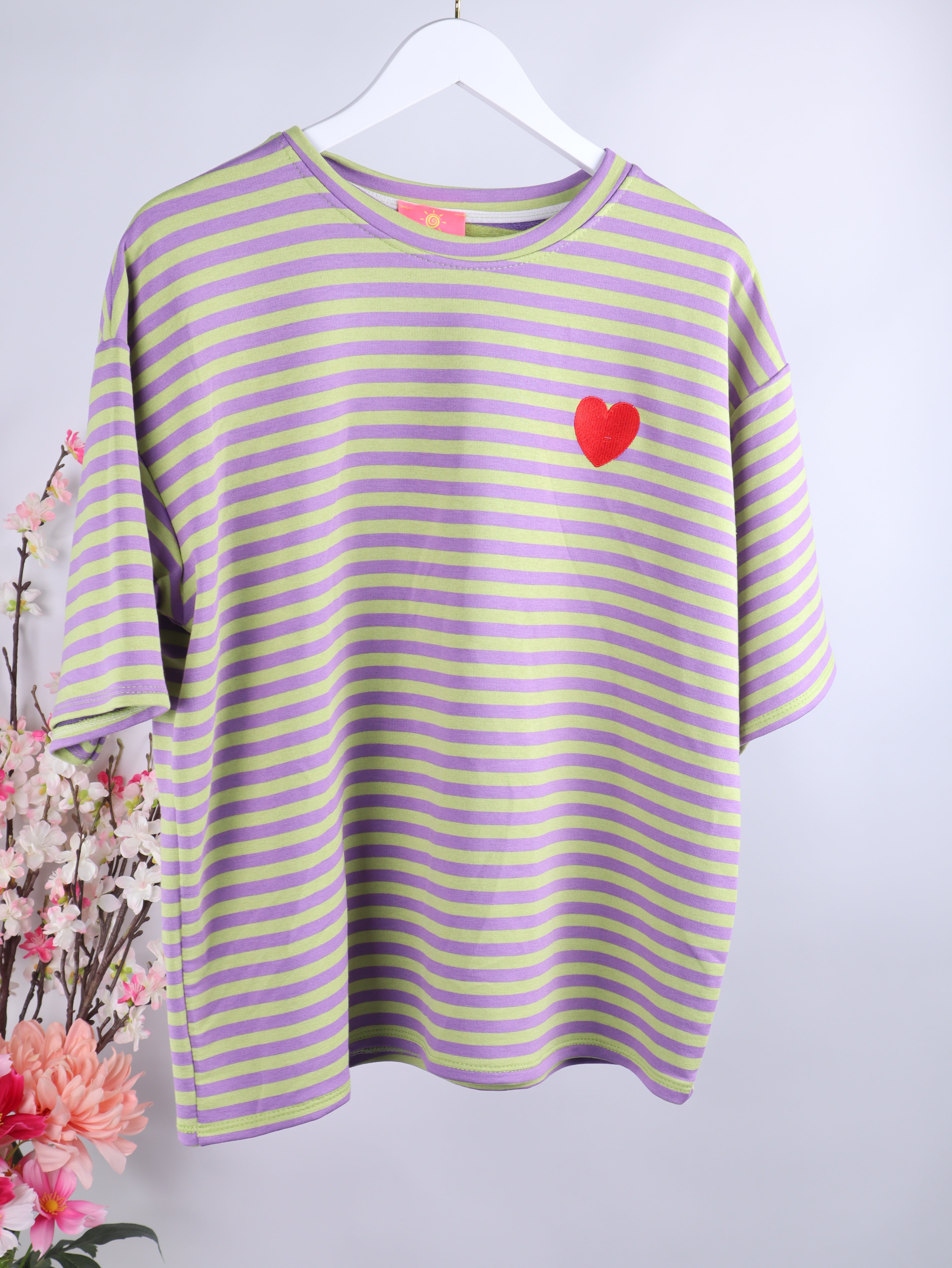 Streifen-Shirt mit Herz