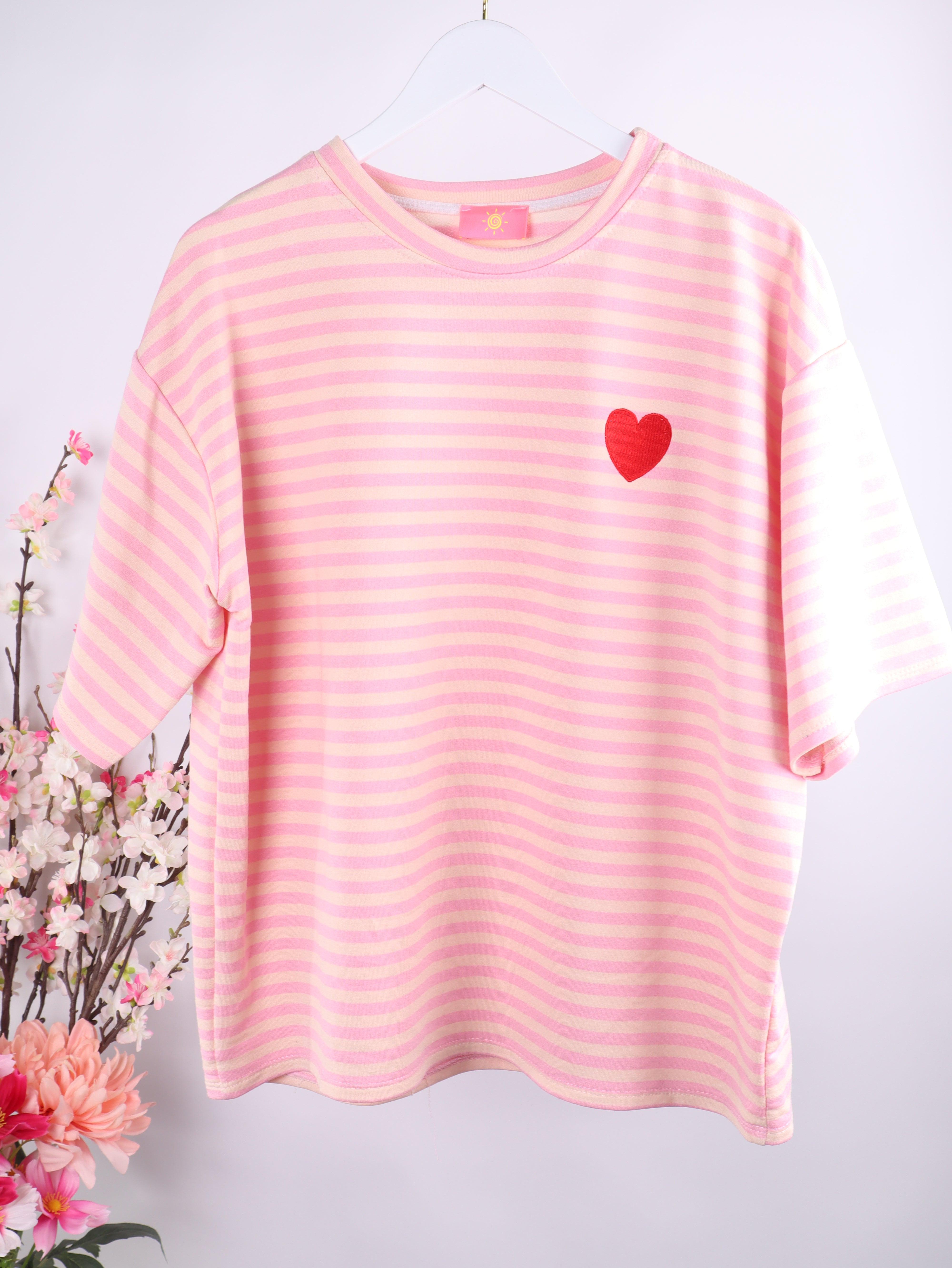 Streifen-Shirt mit Herz