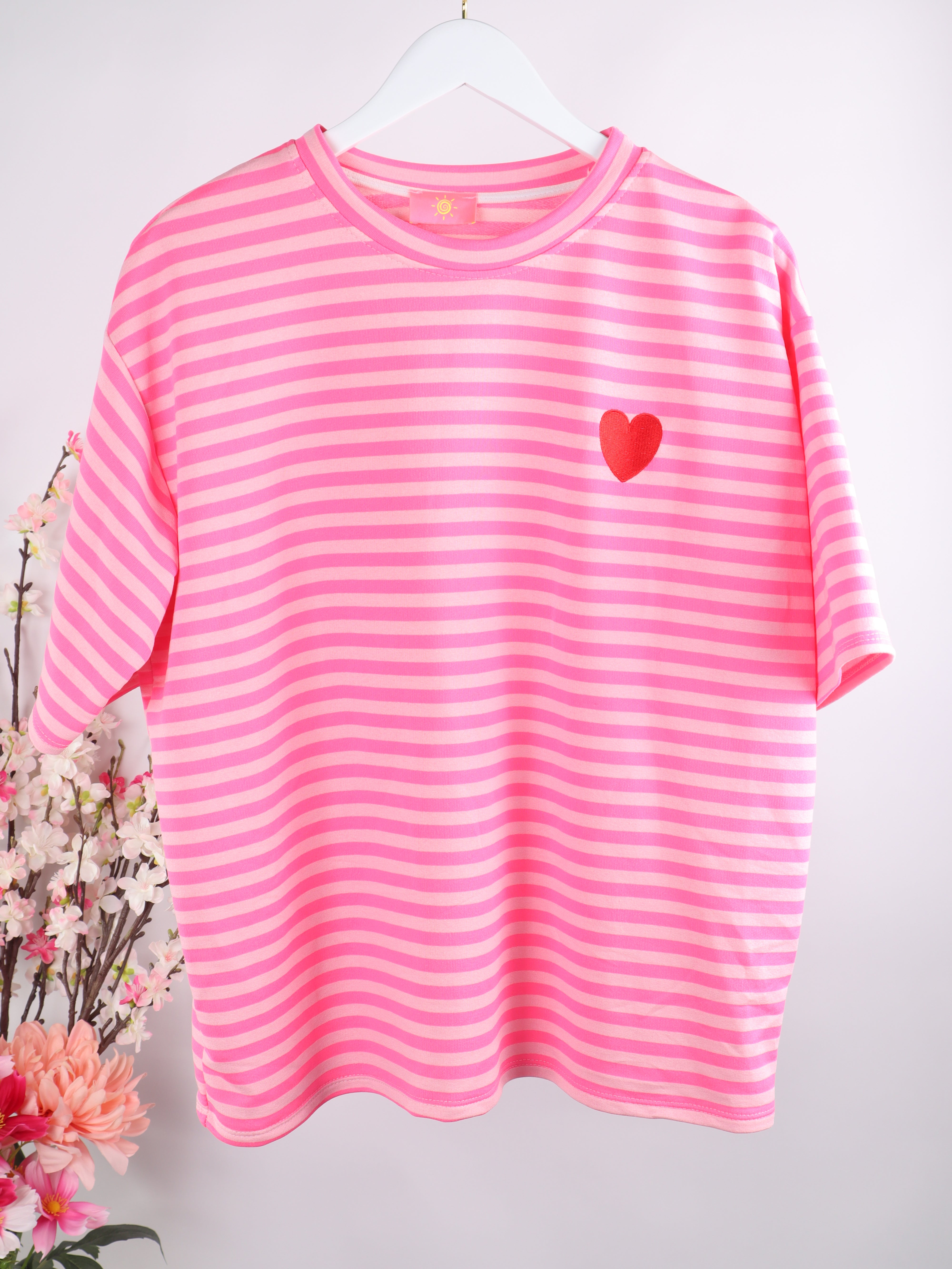 Streifen-Shirt mit Herz