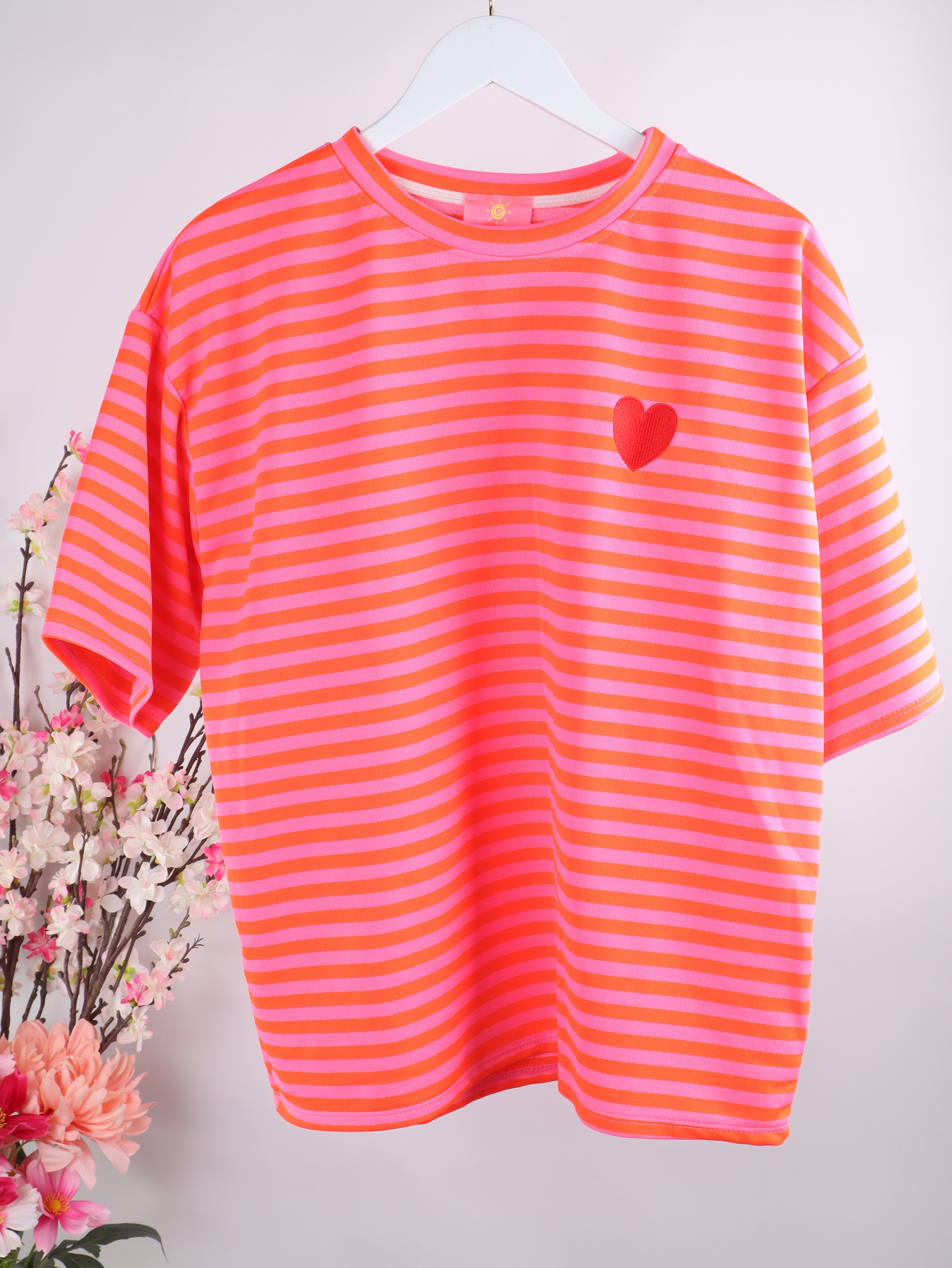 Streifen-Shirt mit Herz