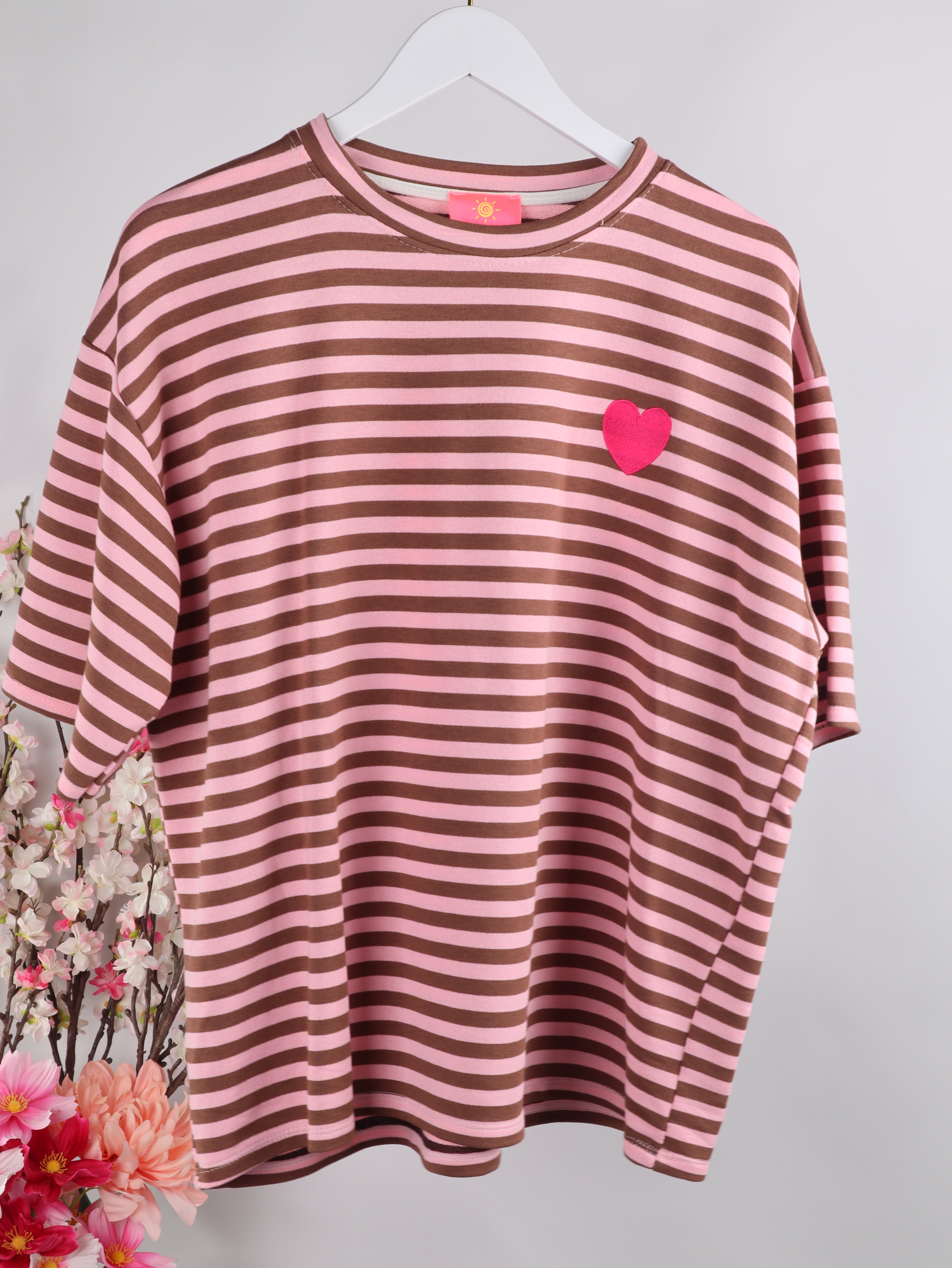 Streifen-Shirt mit Herz