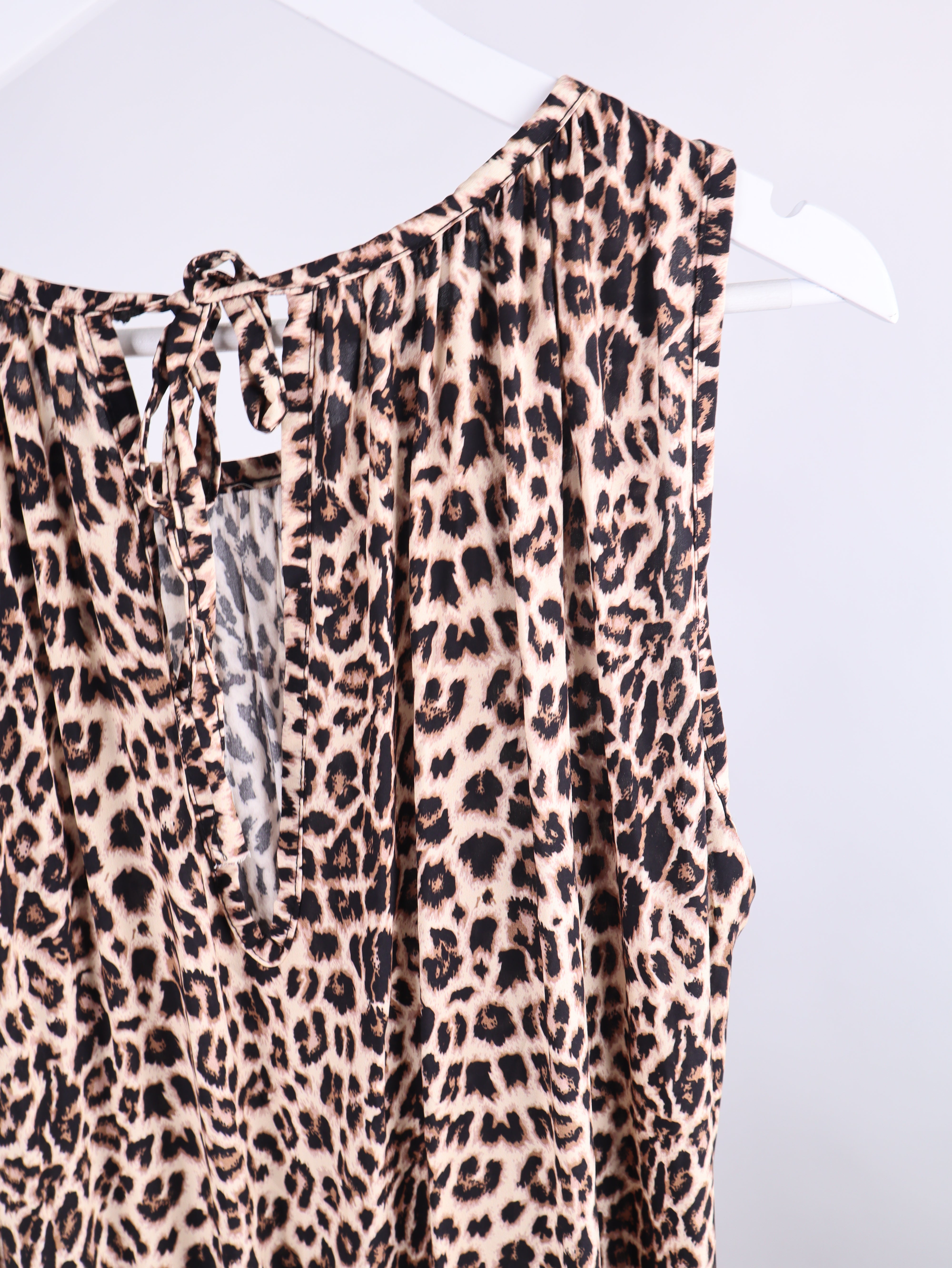 Viskose-Maxikleid mit Leo-Print
