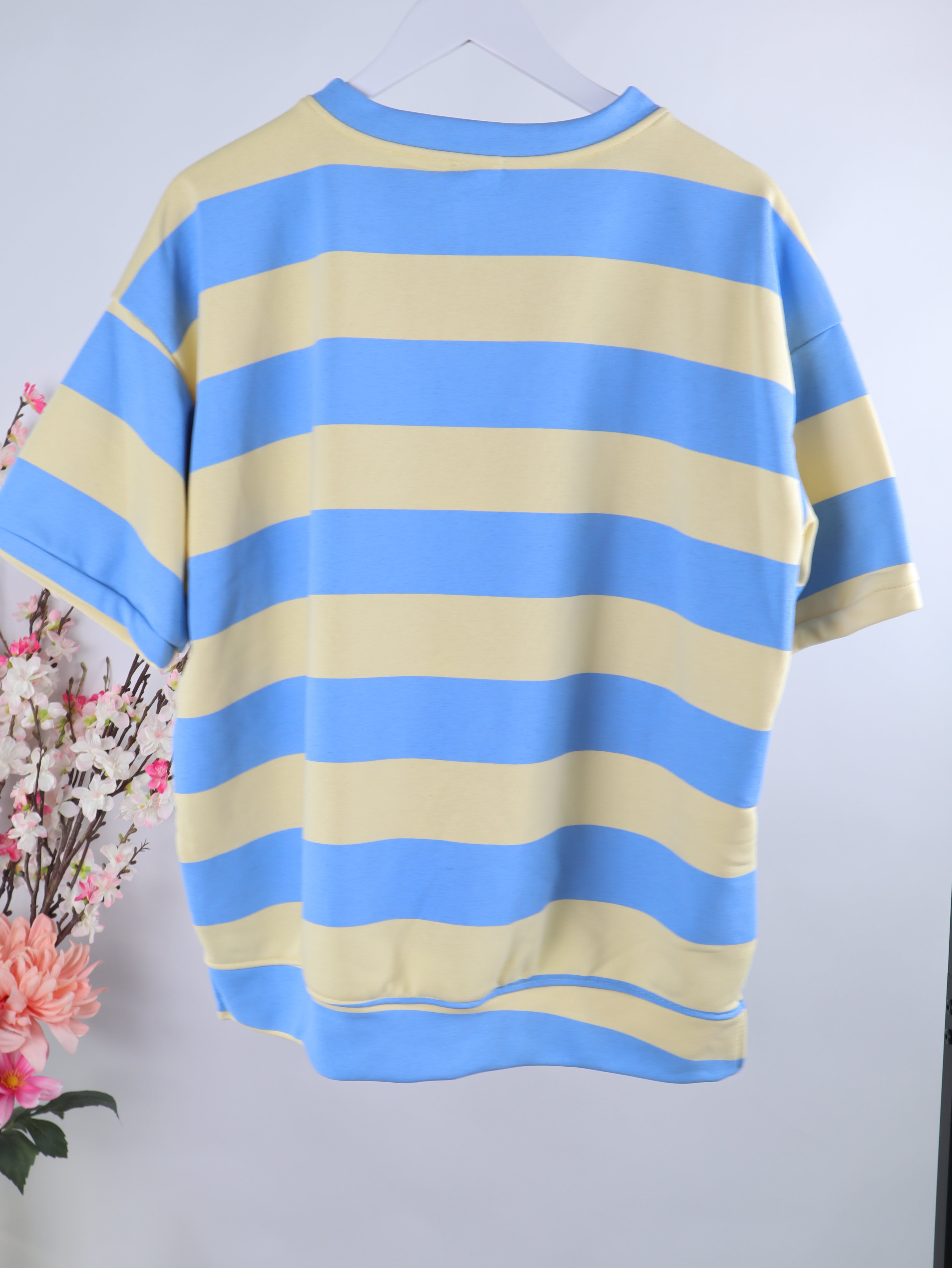 Kurzarm-Sweatshirt Streifen