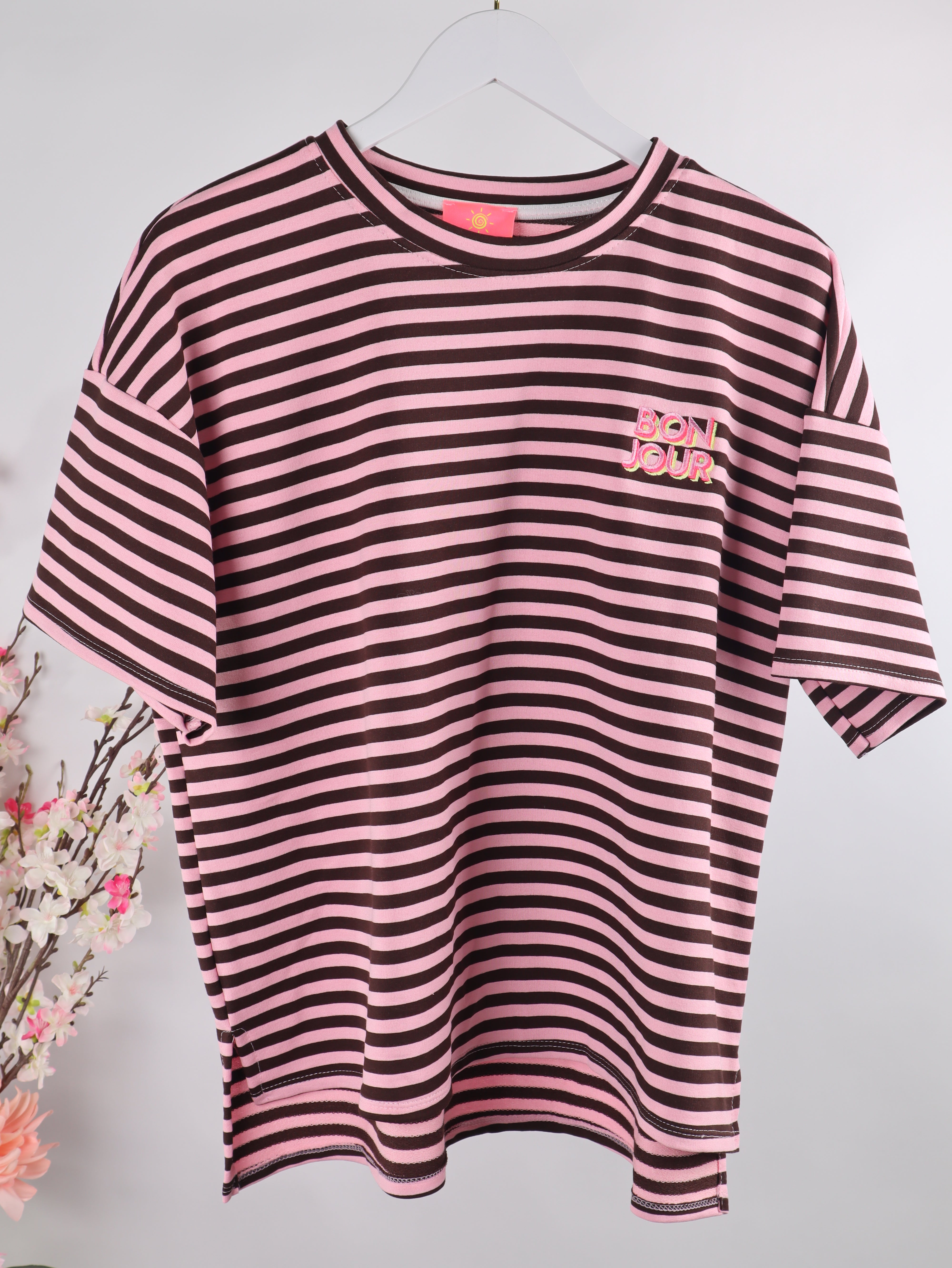 Oversize Streifen-Shirt Bonjour