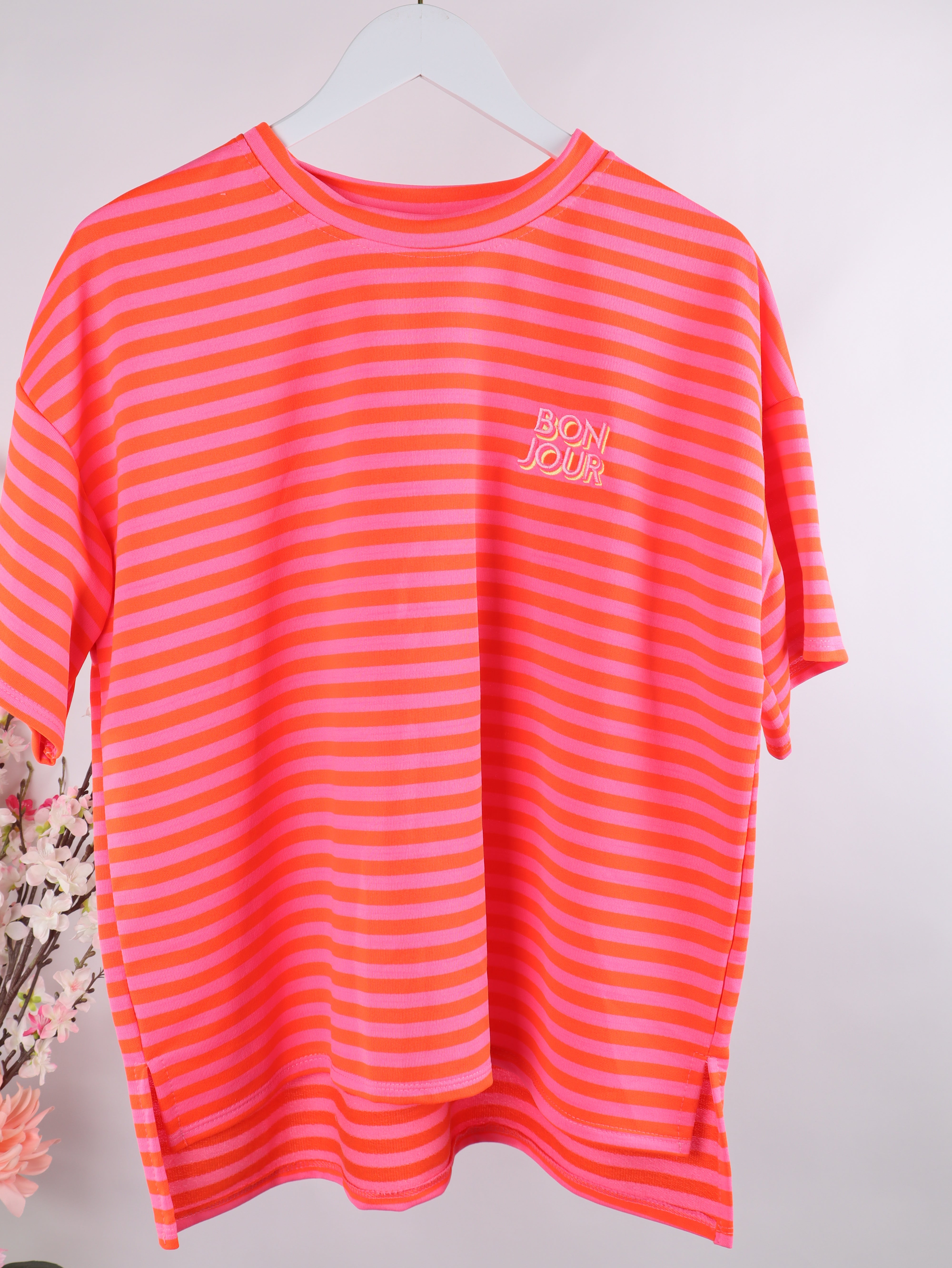 Oversize Streifen-Shirt Bonjour