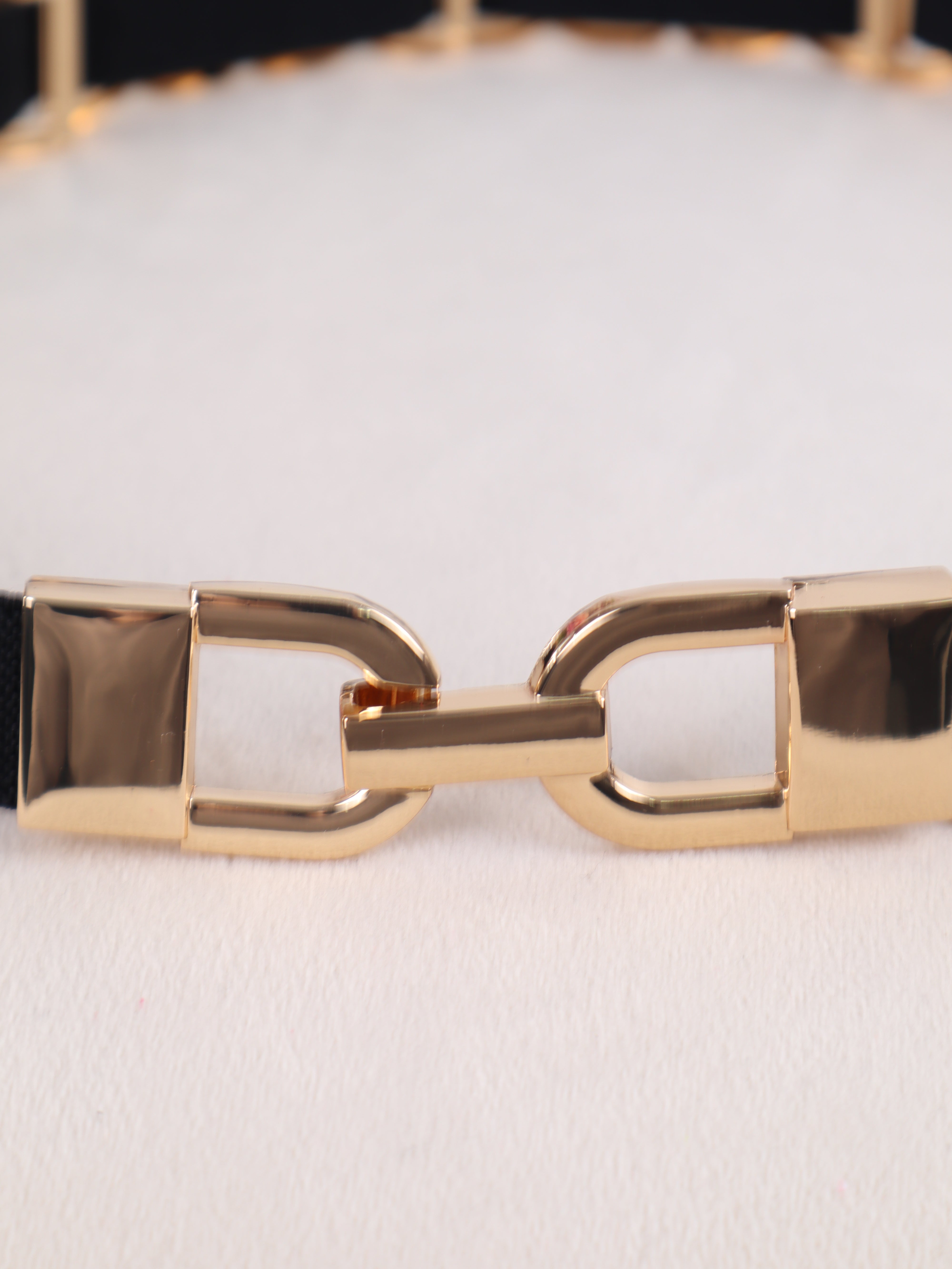 Chain & Pearl Elastikgürtel Gold