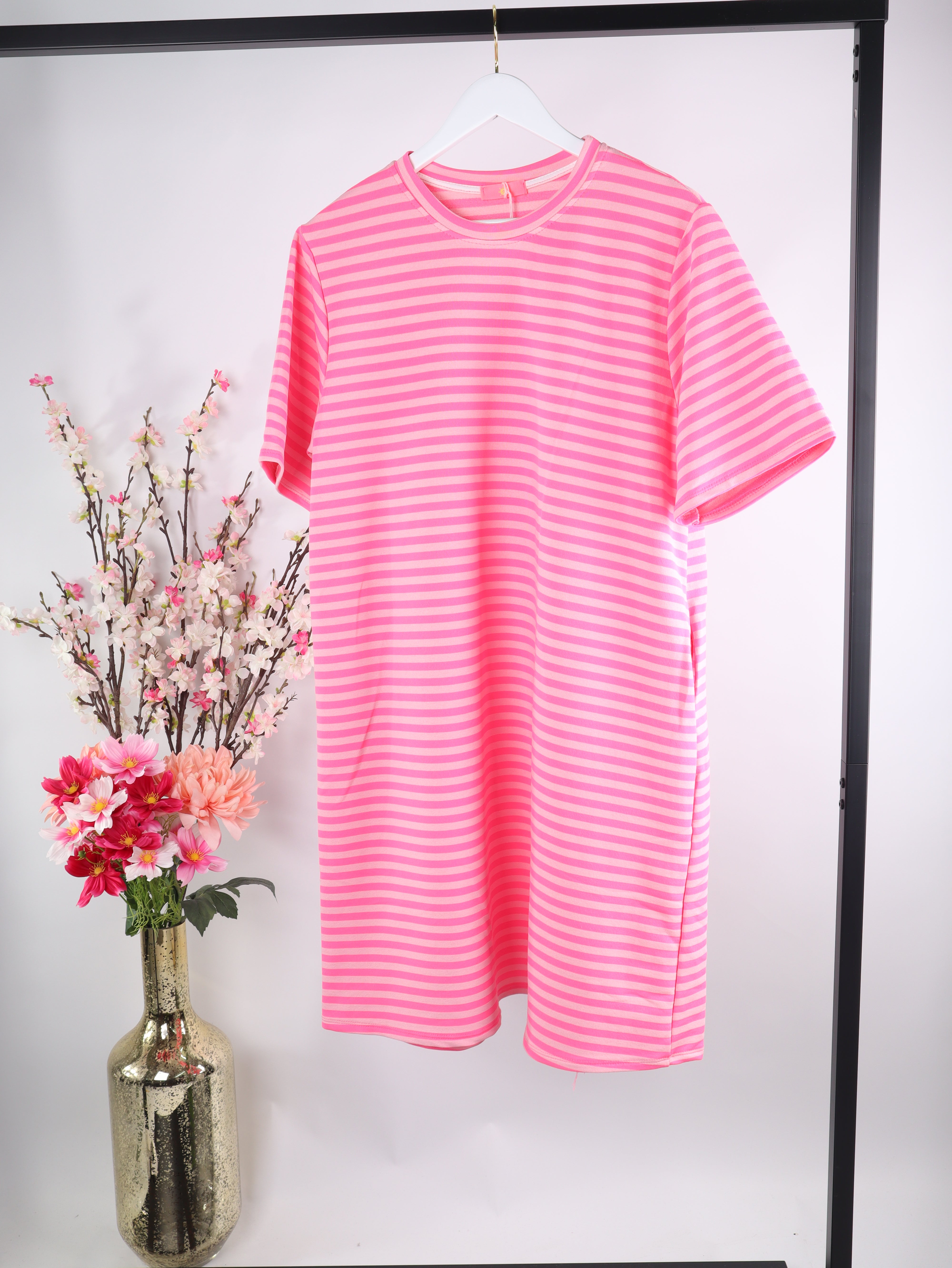 Streifen Shirtkleid