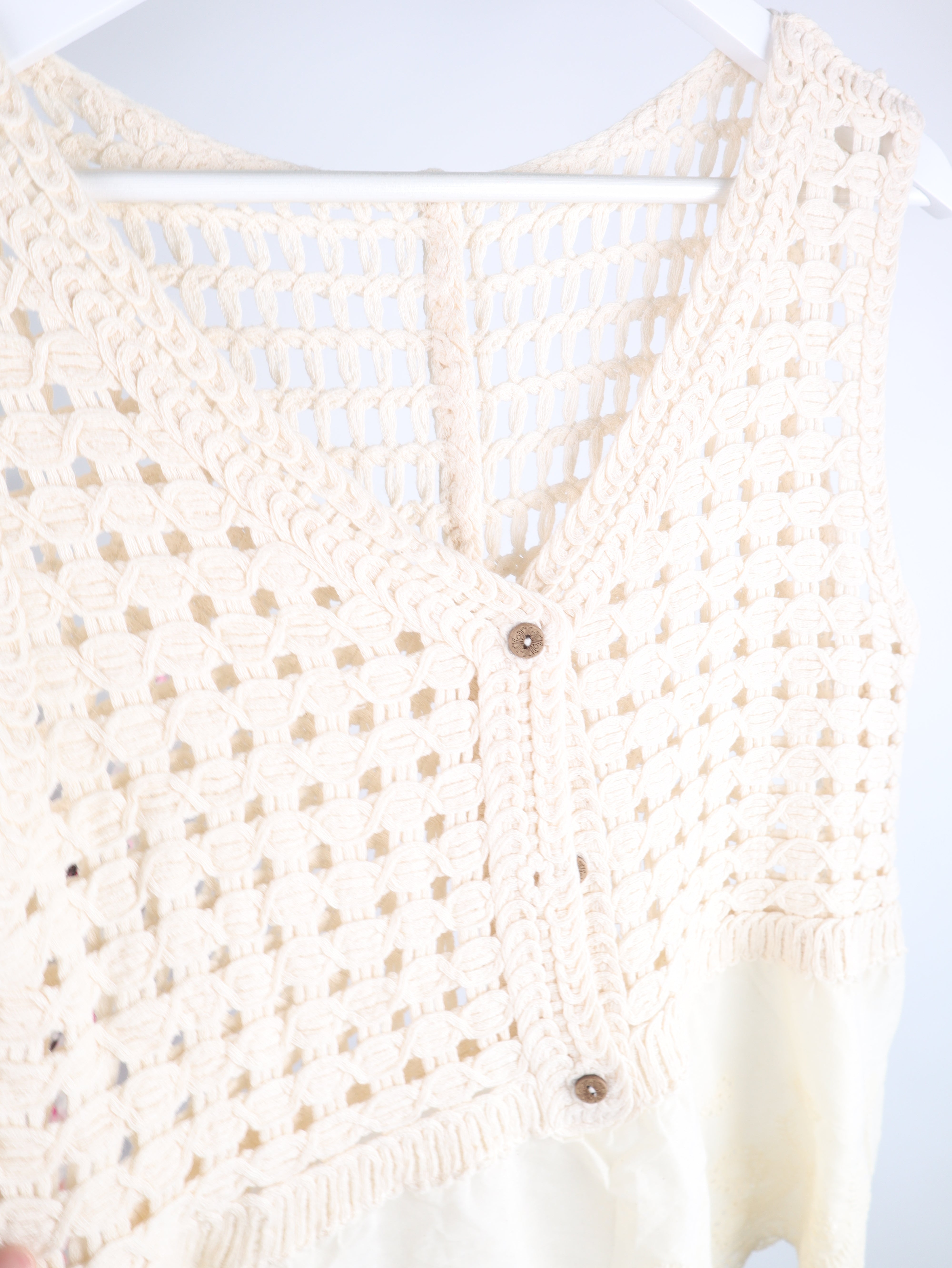 Boho Häkel-Top mit Volant