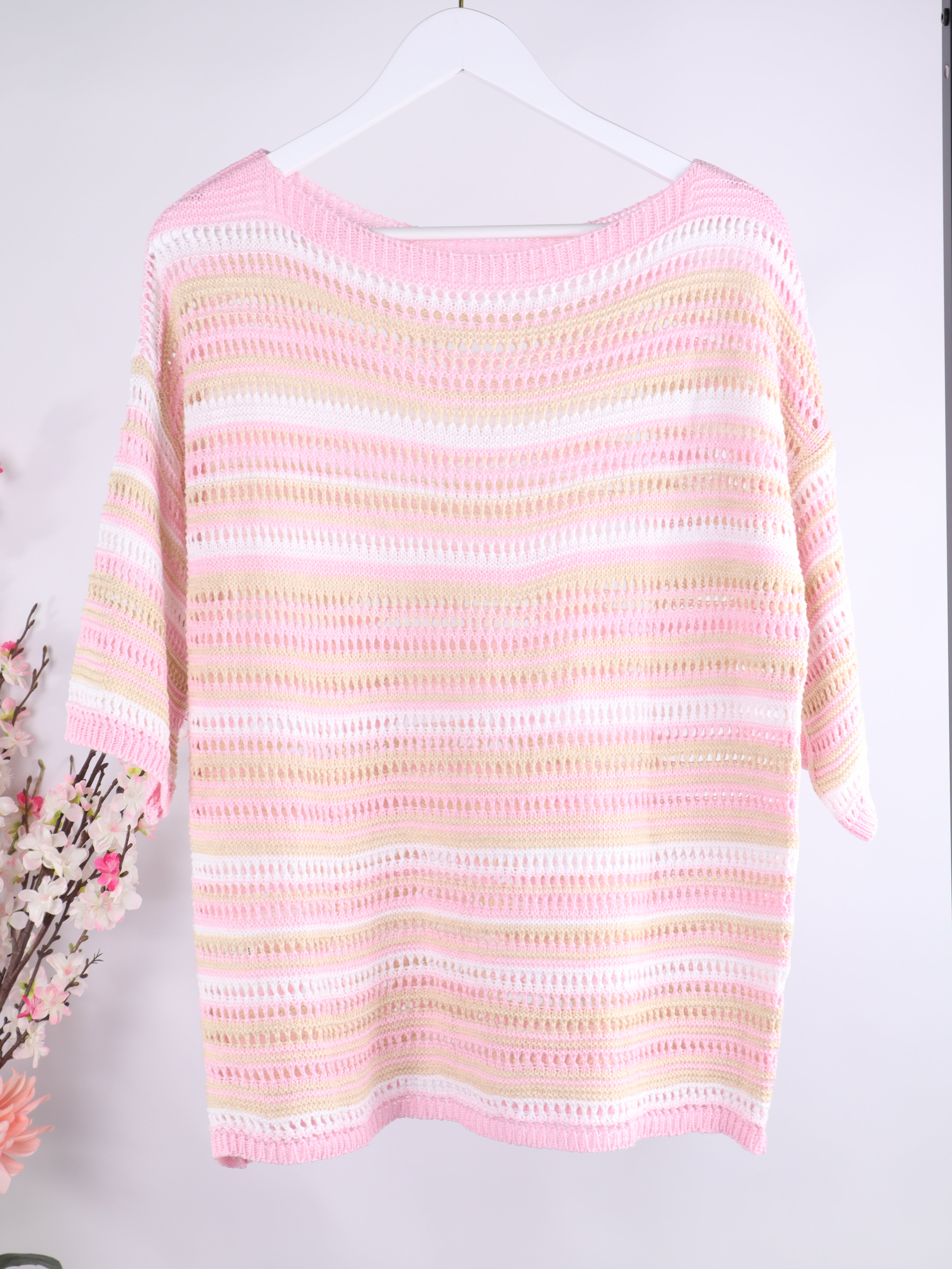 Streifen Strickshirt Multicolor