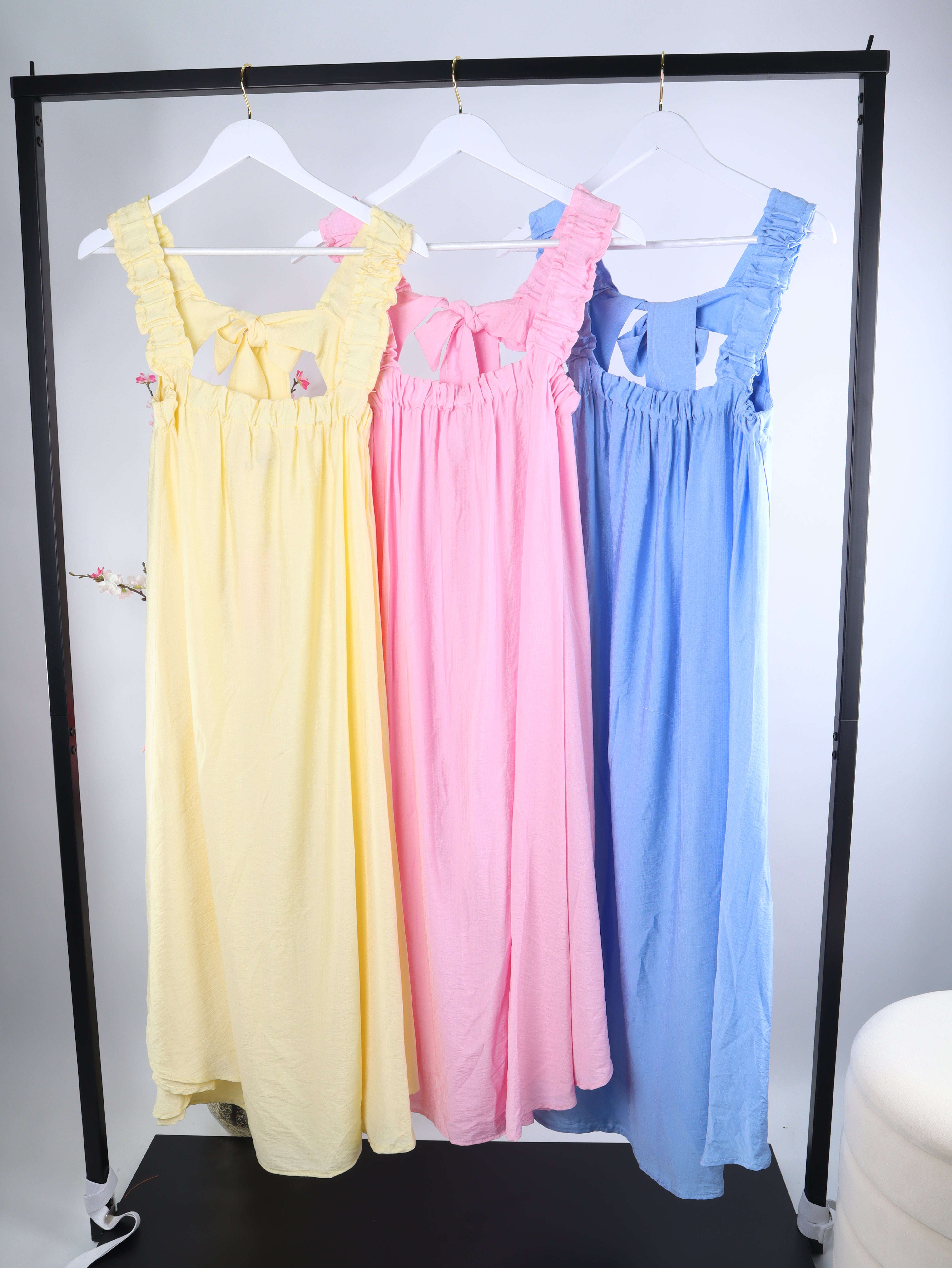 Viskose-Maxikleid Schleife