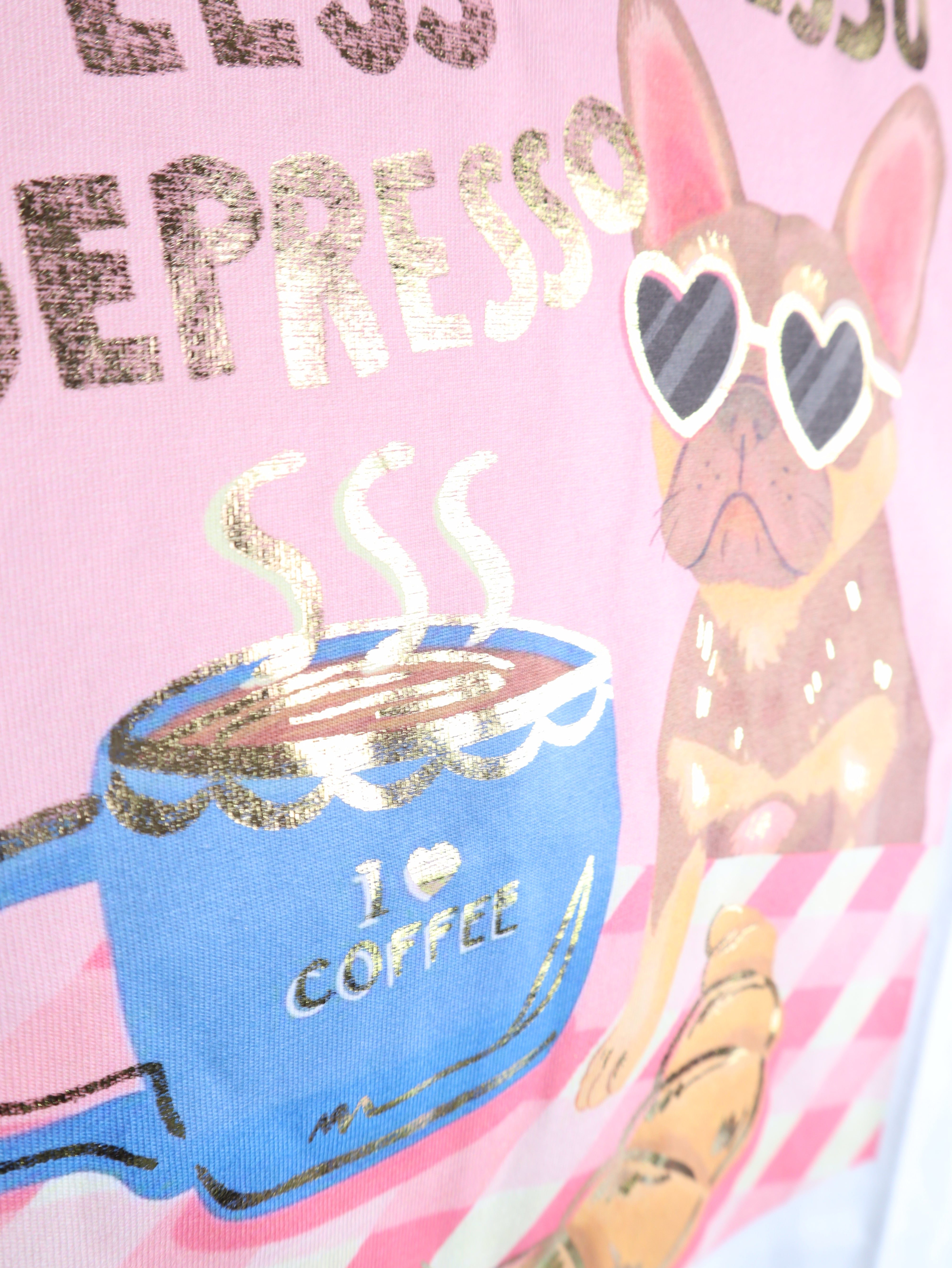 T-Shirt „More Espresso Less Depresso“