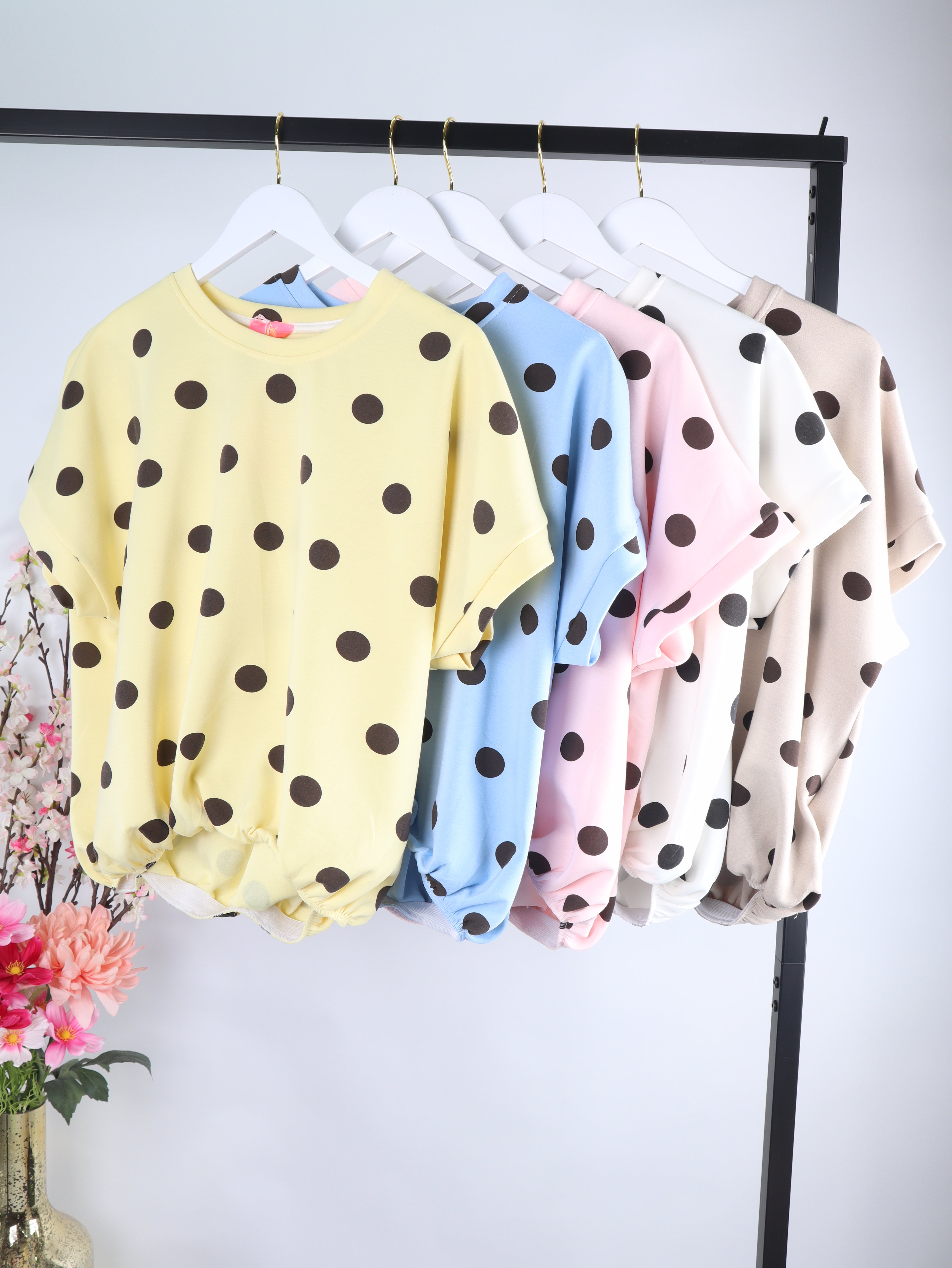 Oversize Ballon-Shirt "Butter Polka Dot"