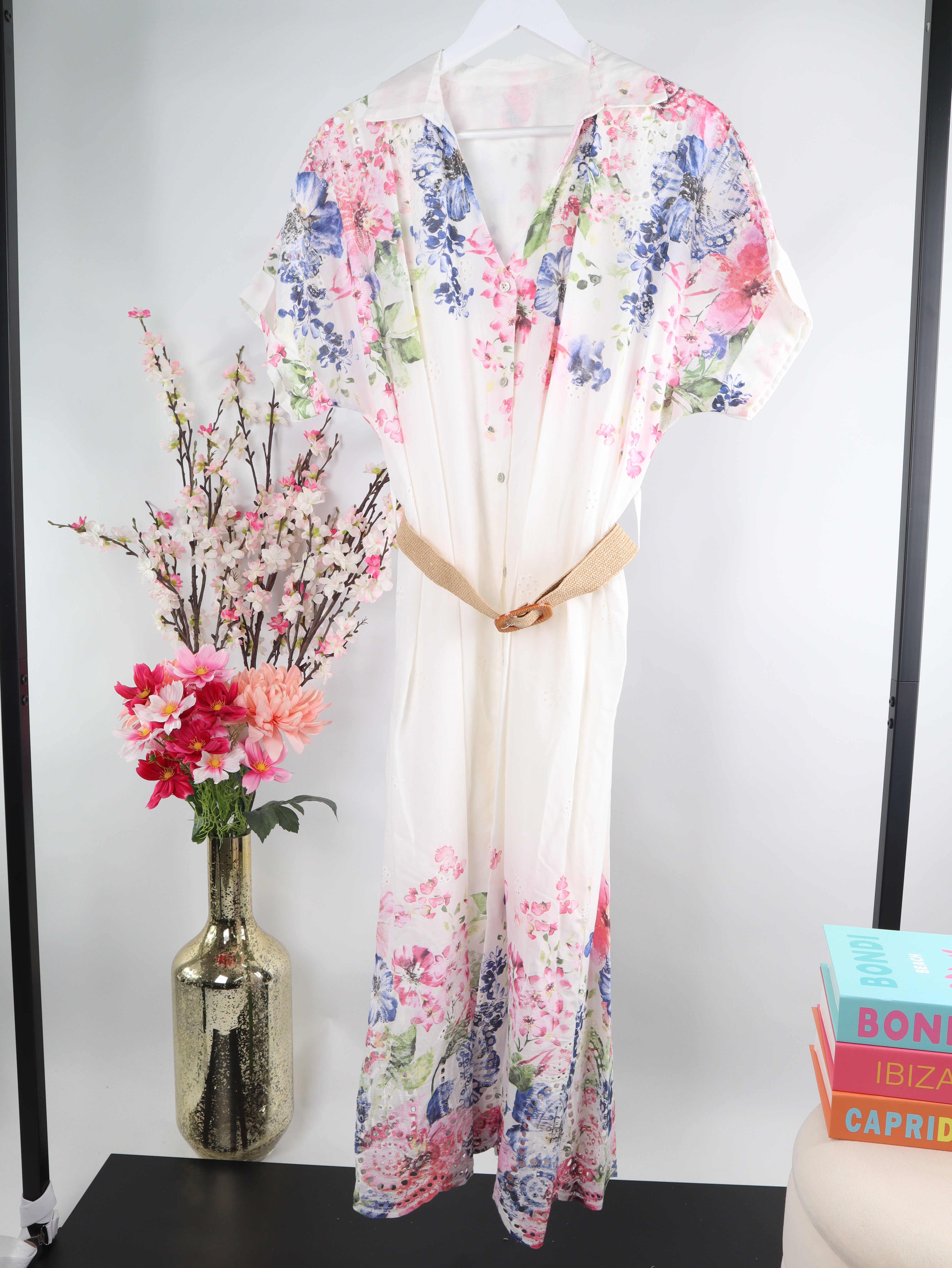 Boho-Maxikleid Blumen