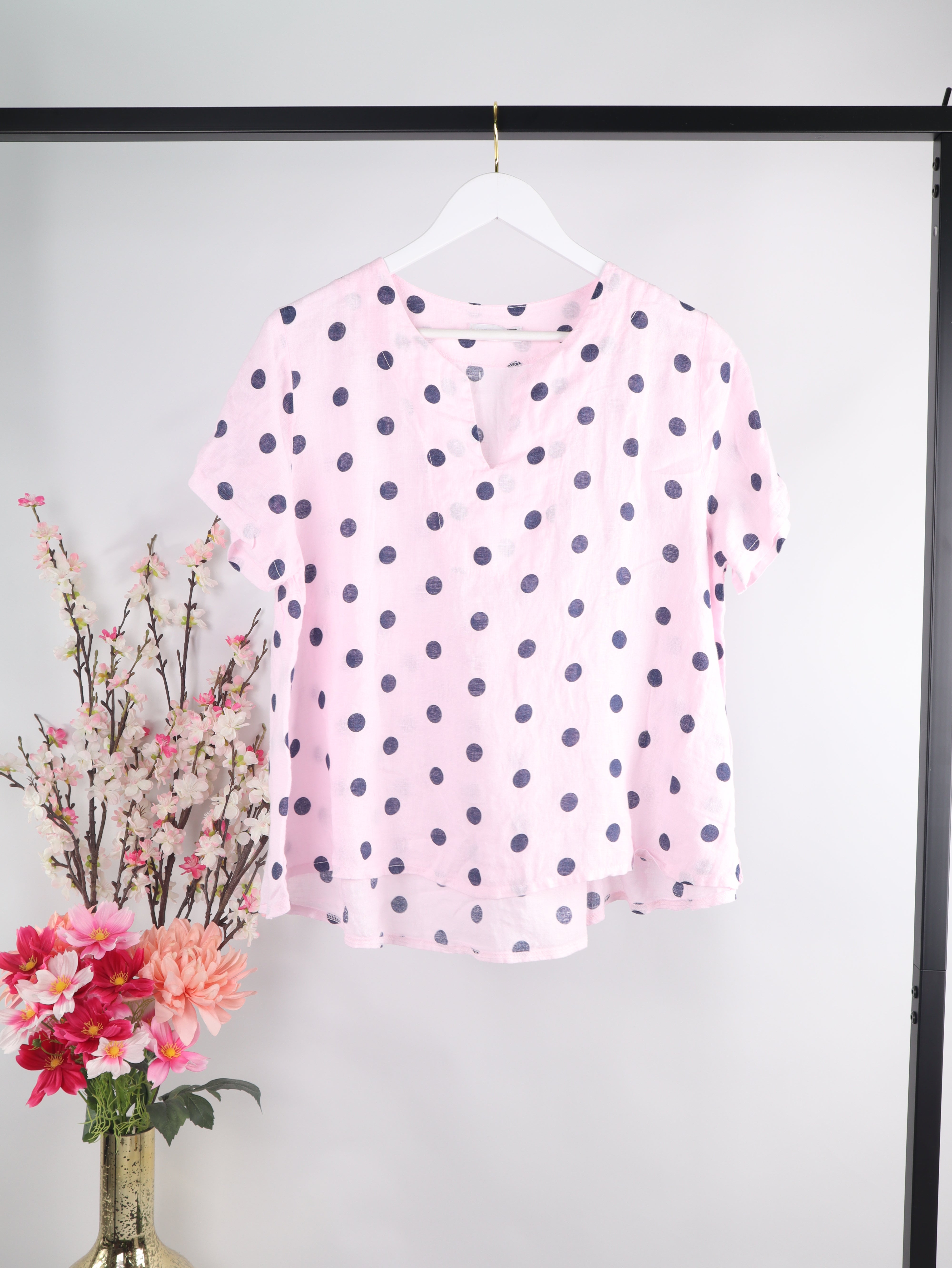Leinen Bluse "Polka Dot"