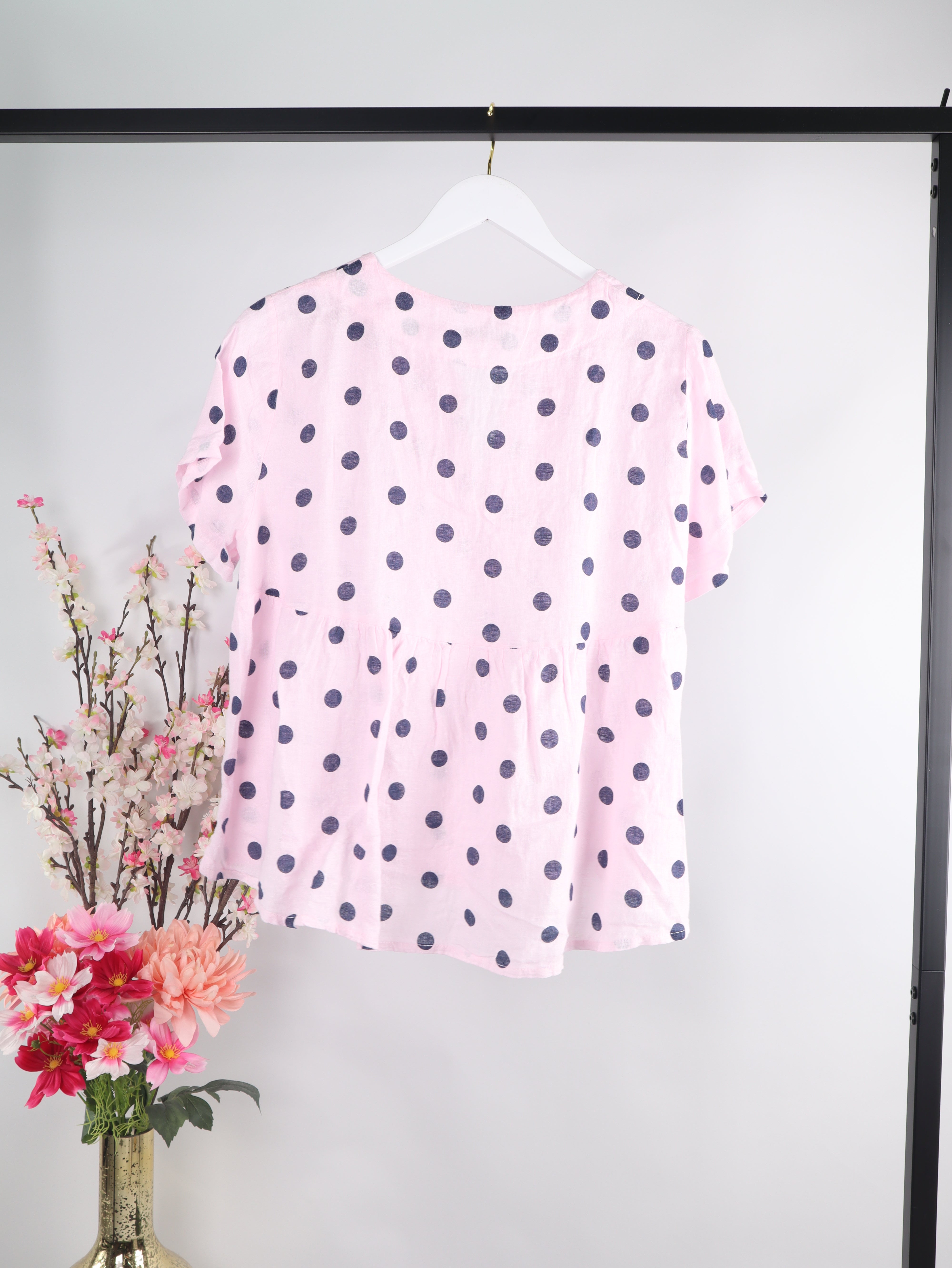 Leinen Bluse "Polka Dot"